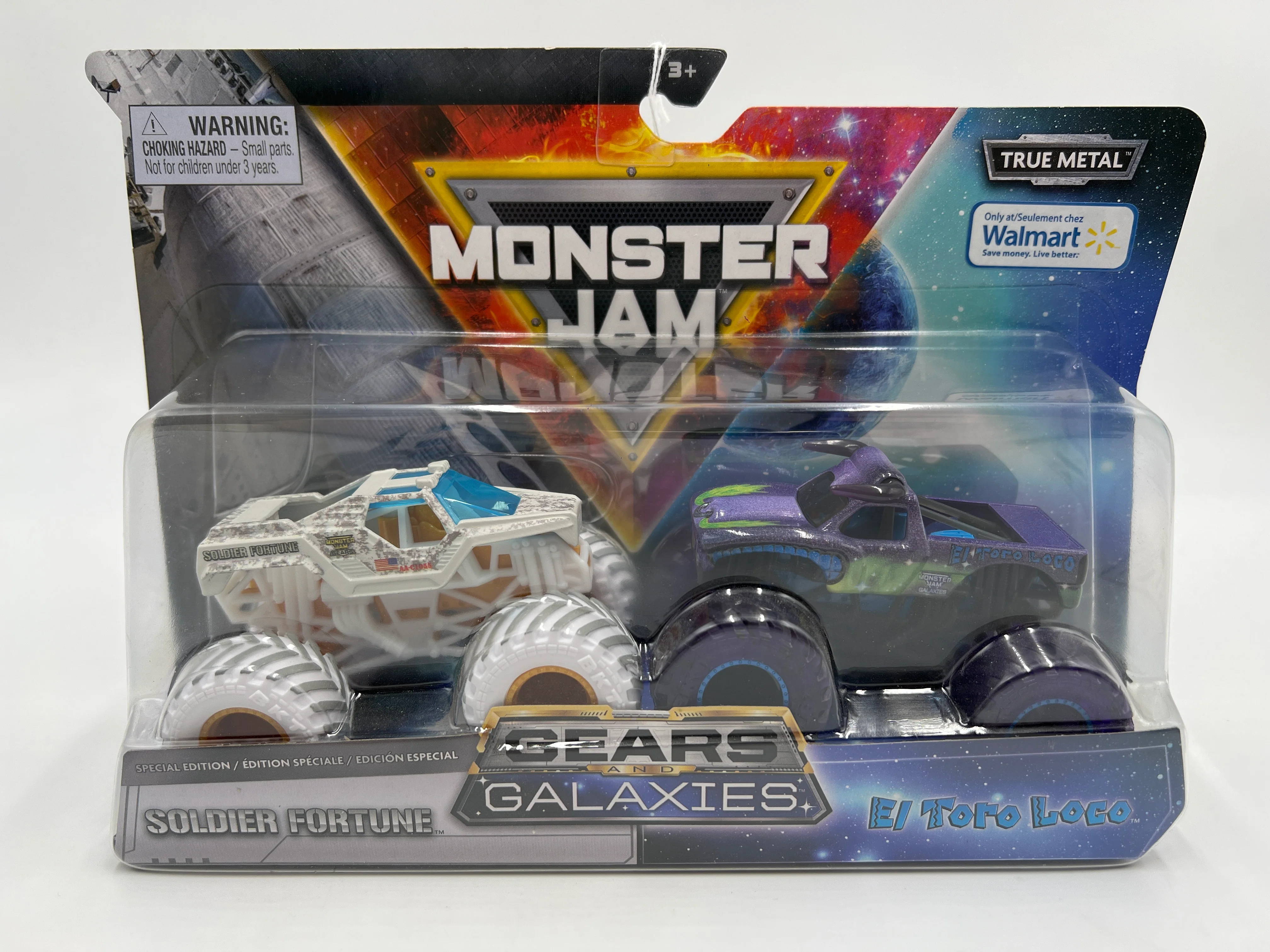 Monster Jam Gears And Galaxies Walmart Exclusive Special Edition Soldier Fortune & El Toro Loco VHTF