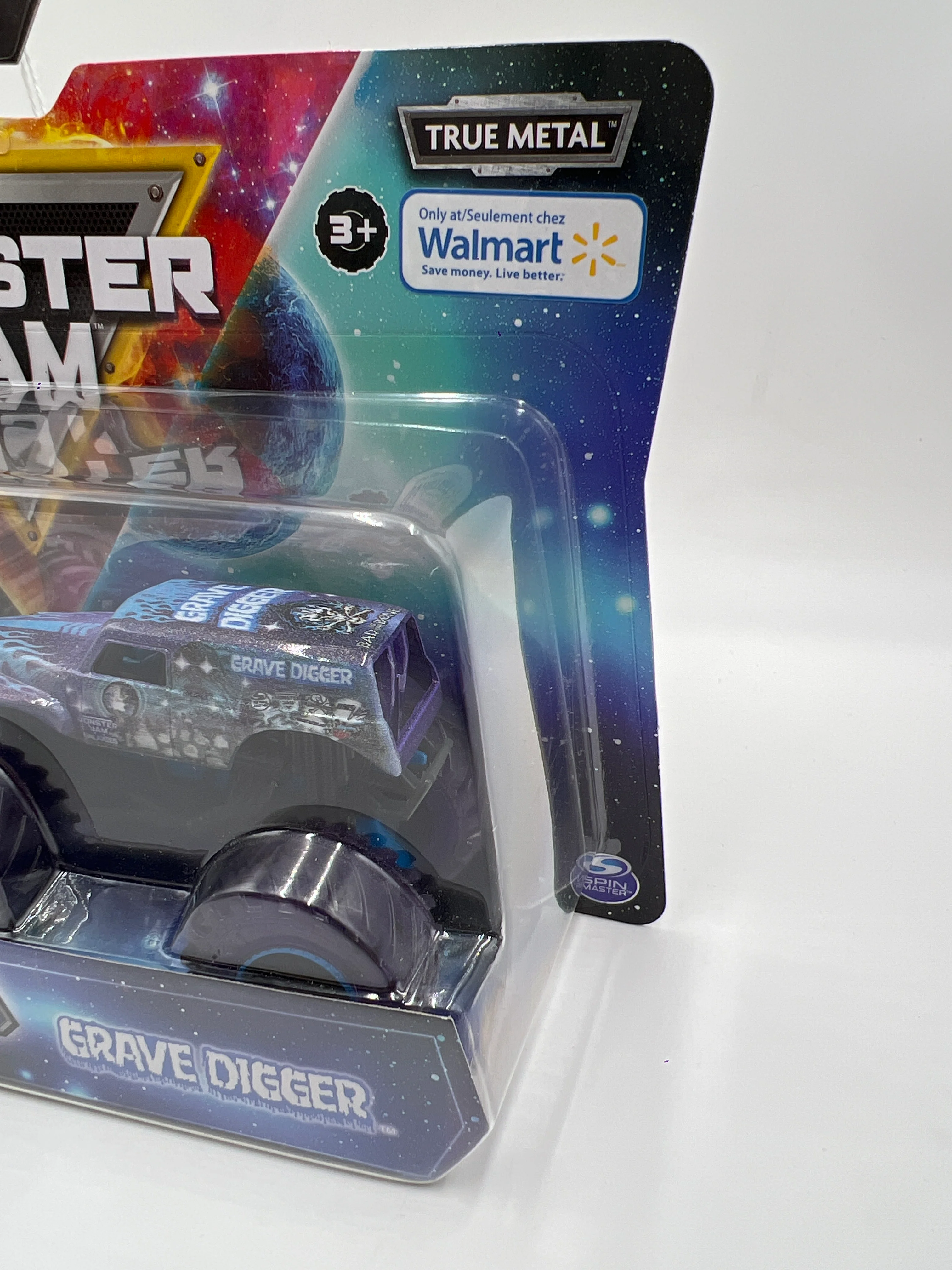 Monster Jam Gears And Galaxies Walmart Exclusive Special Edition Blue Thunder & Grave Digger - Image 4