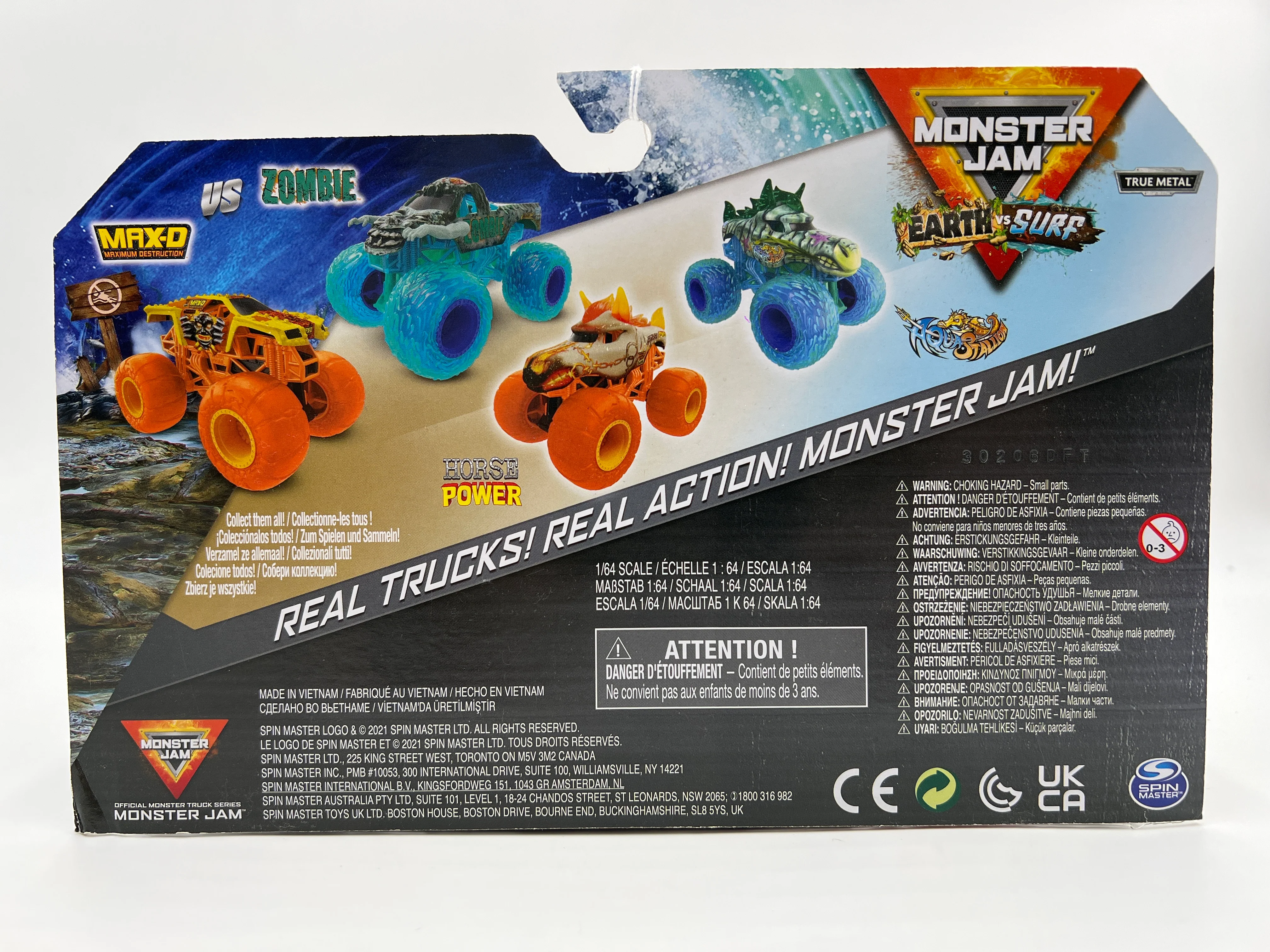 Monster Jam Earth Vs Surf Series 2 Walmart Exclusive Max-D Vs Zombie - Image 7