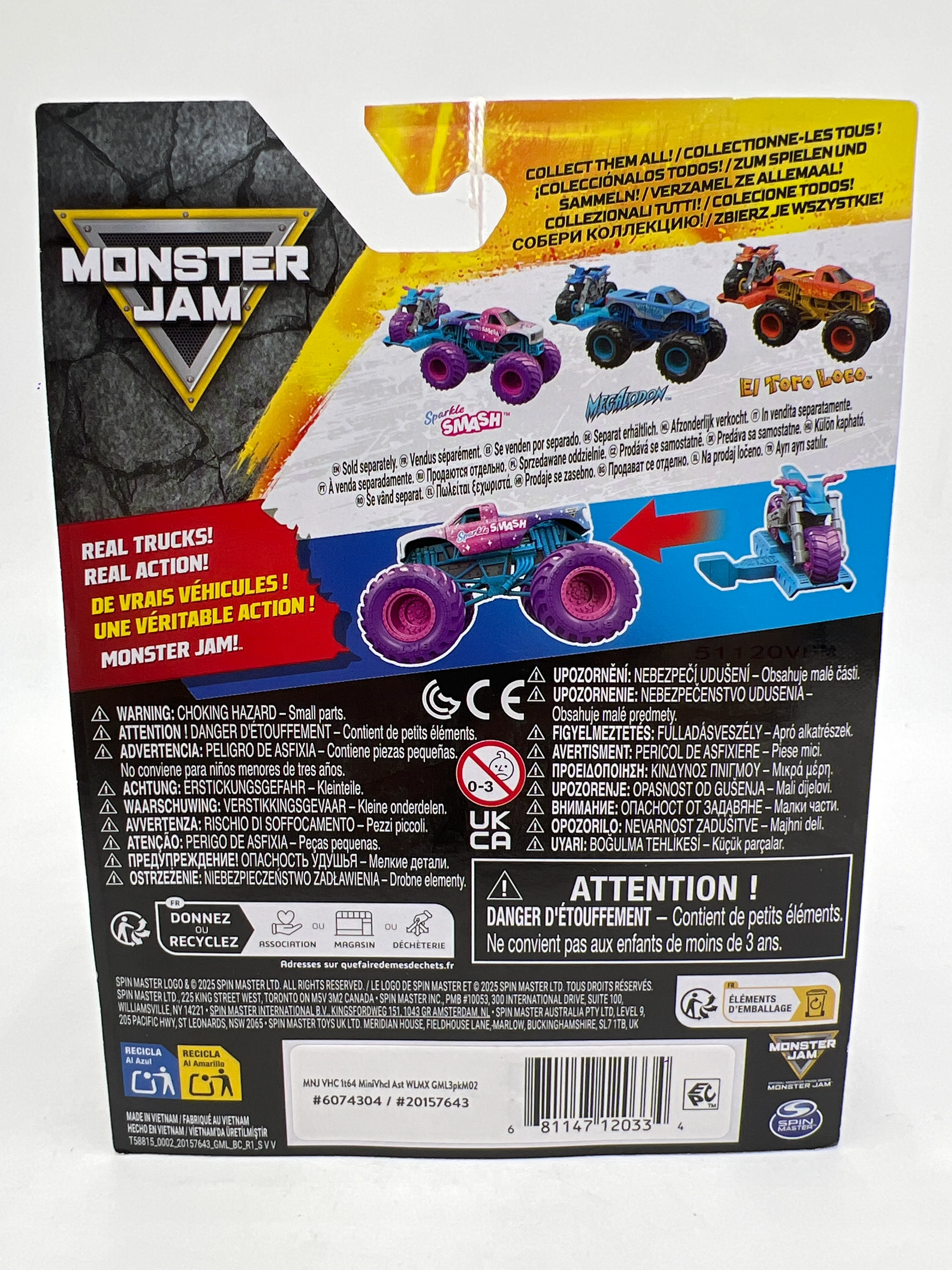 Monster Jam Walmart Exclusive 2 Pack Sparkle Smash W/Dirt Bike 135B - Image 2