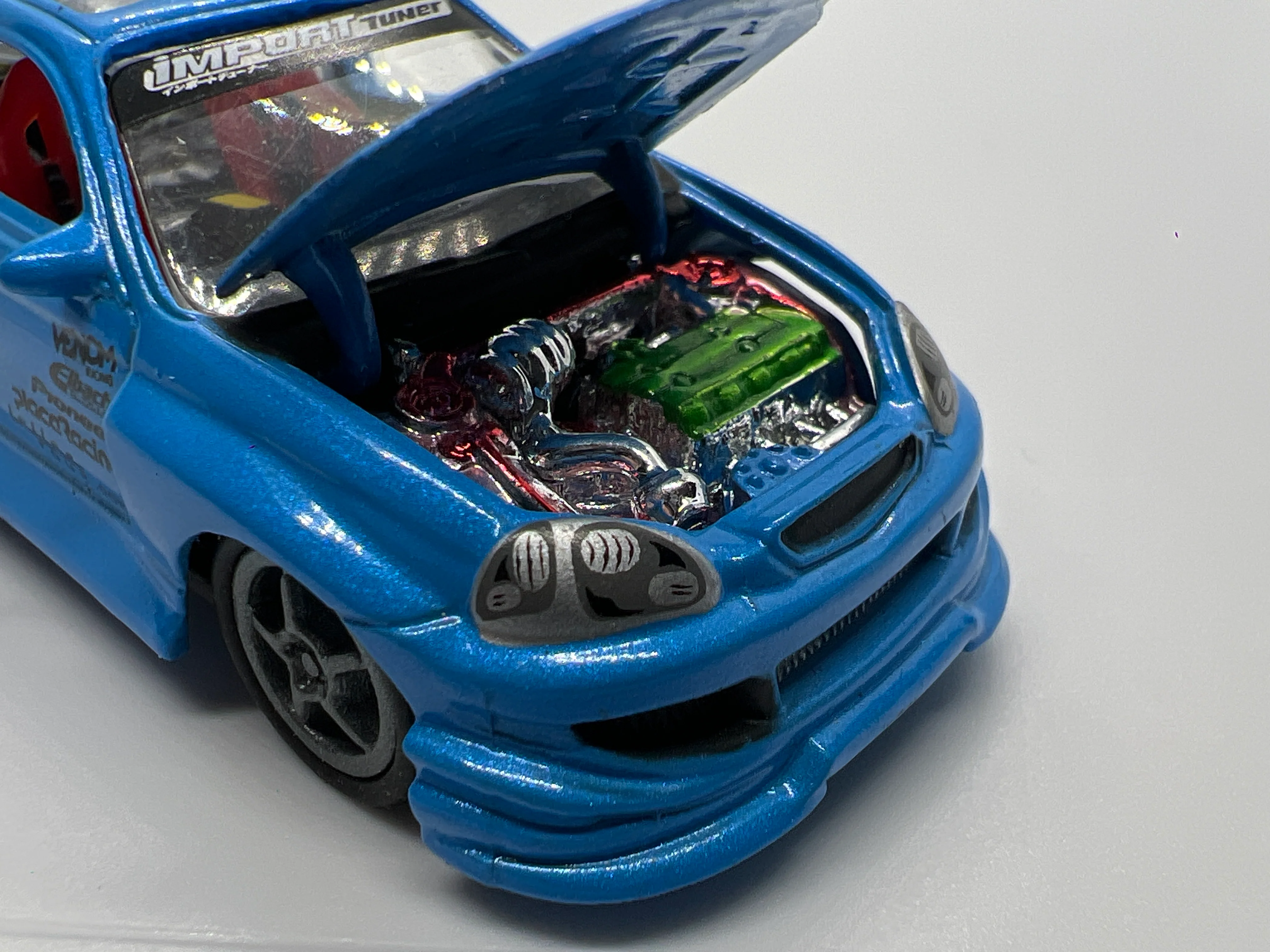 Muscle Machines 1/64 Import Tuners 2000 Honda Civic HB Venom Racing Blue Loose - Image 3