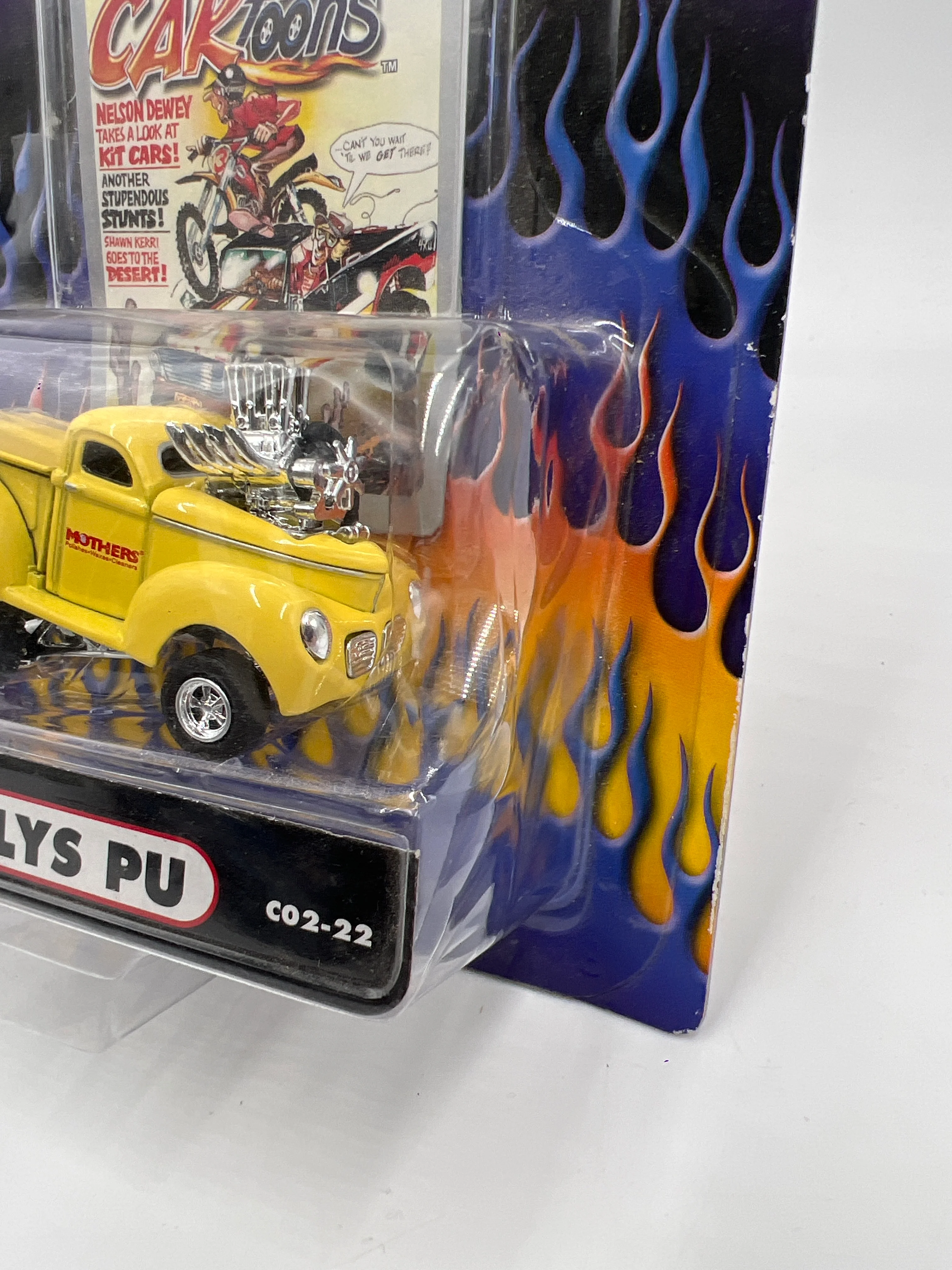 Muscle Machines Cartoons 40 Willys PU Yellow Mothers CO2-22 *Bad Card* 220D - Image 4