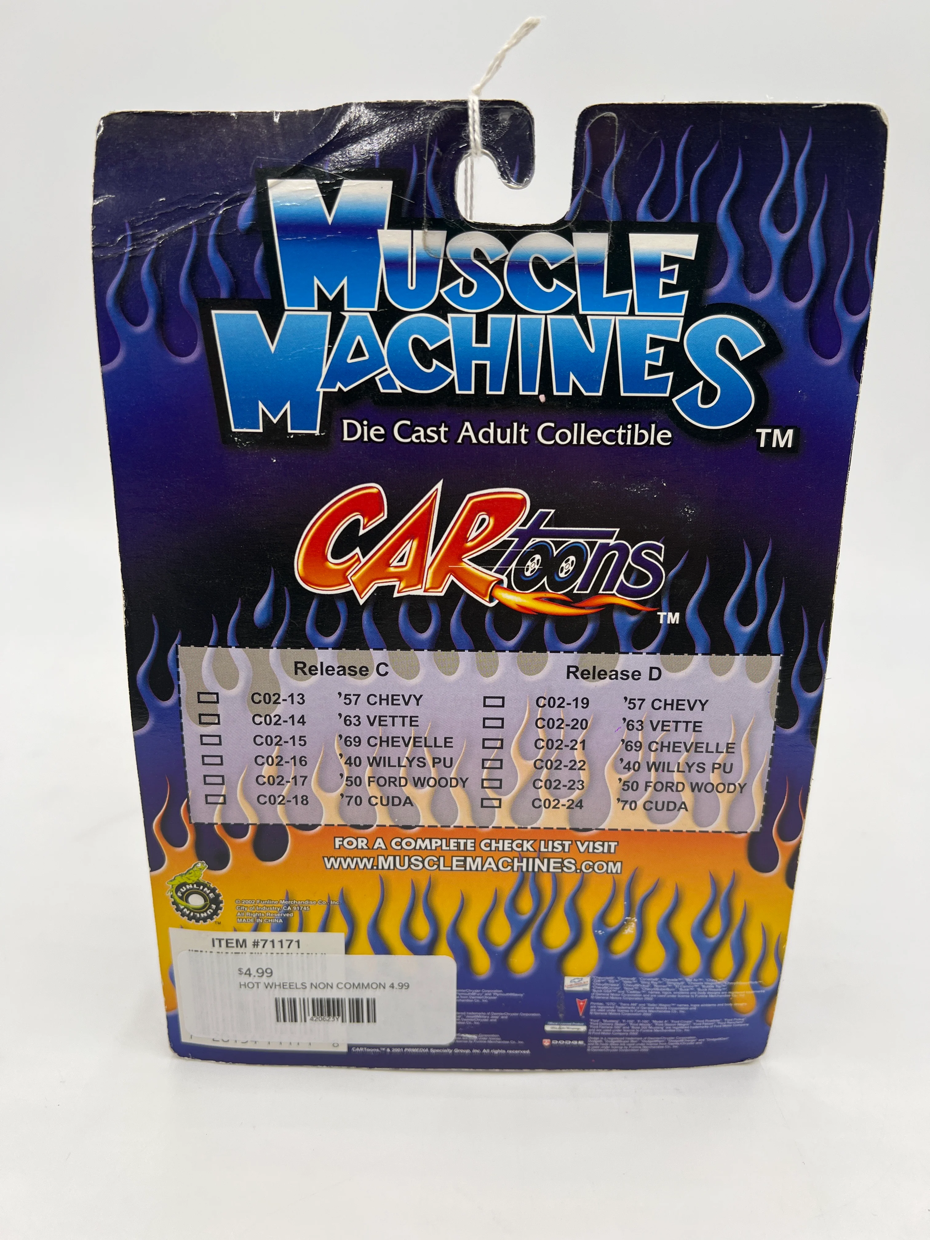 Muscle Machines Cartoons 40 Willys PU Yellow Mothers CO2-22 *Bad Card* 220D - Image 7