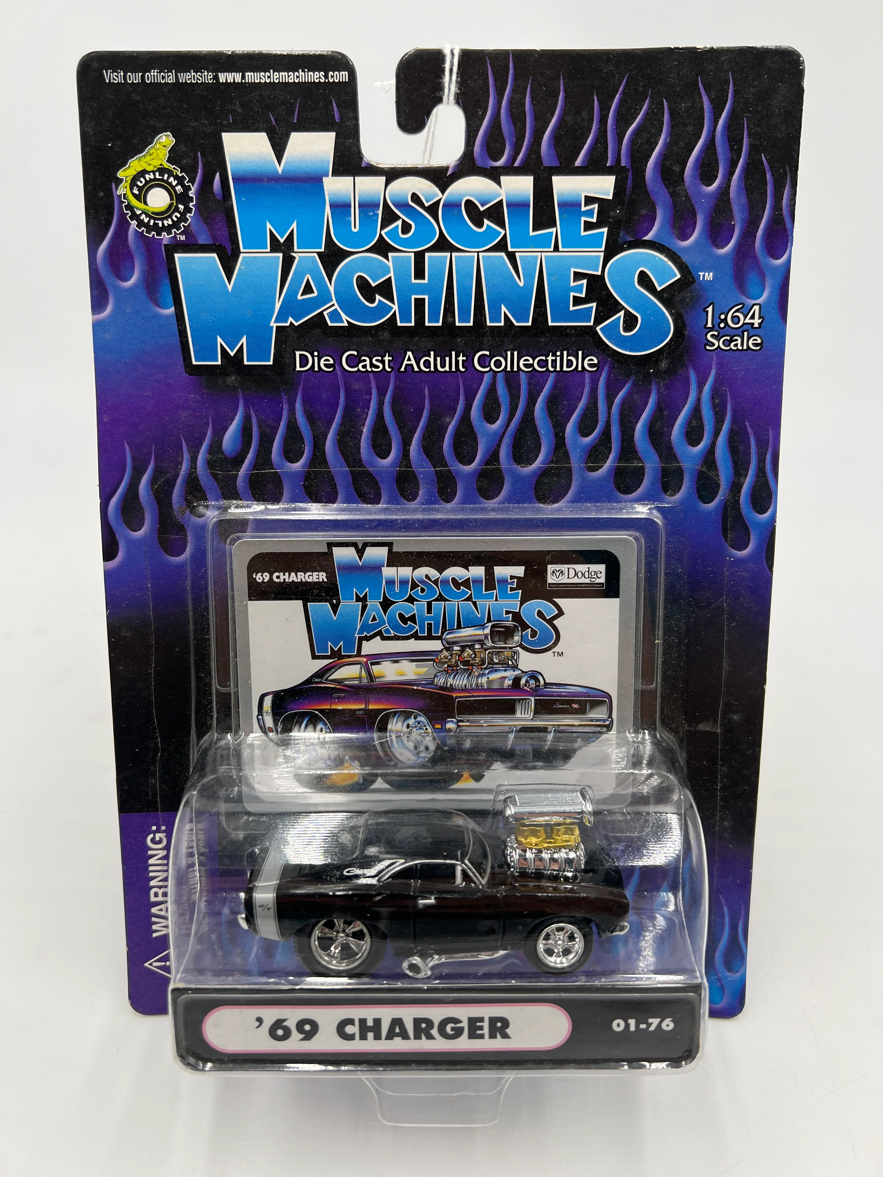 Muscle Machines 69 Charger Black 01-76 222A - Image 2