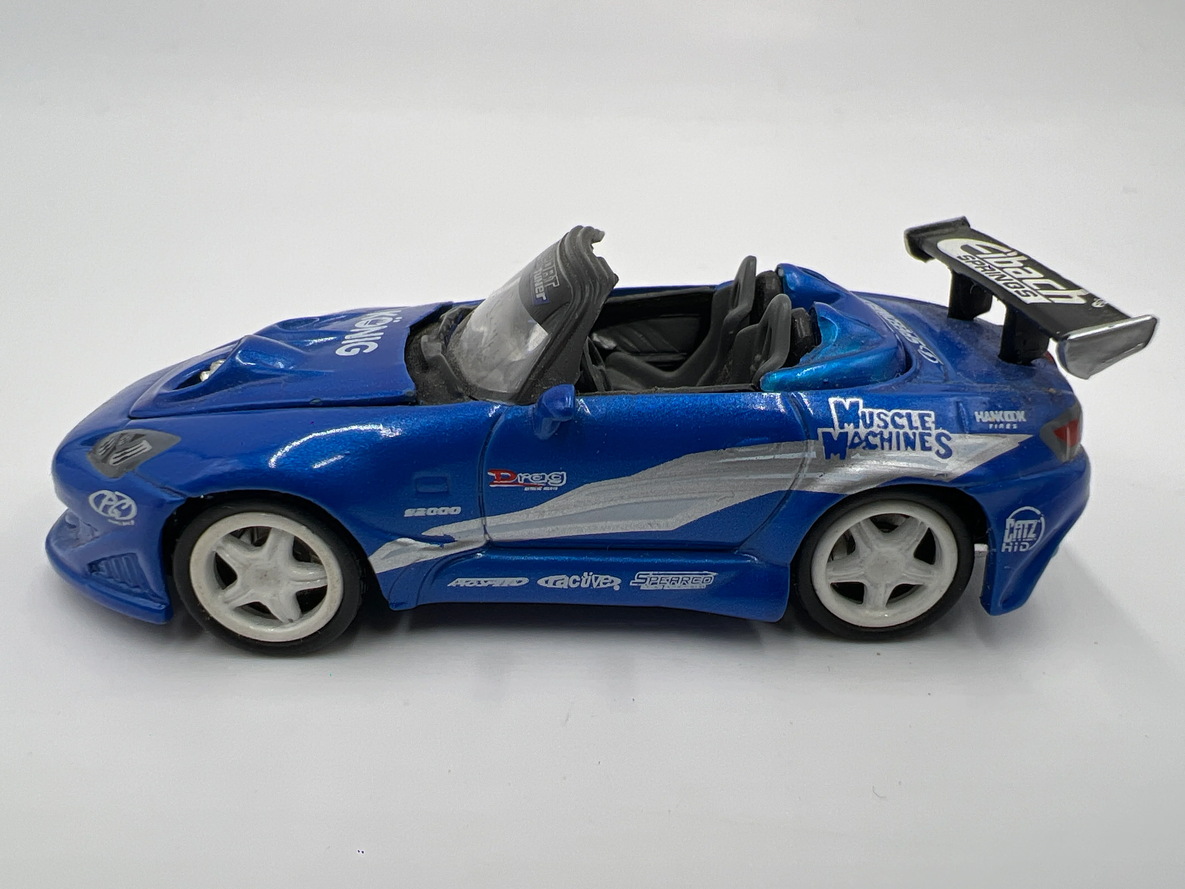 Muscle Machines 1/64 Import Tuners 00 Honda S2000 Blue Loose - Image 5