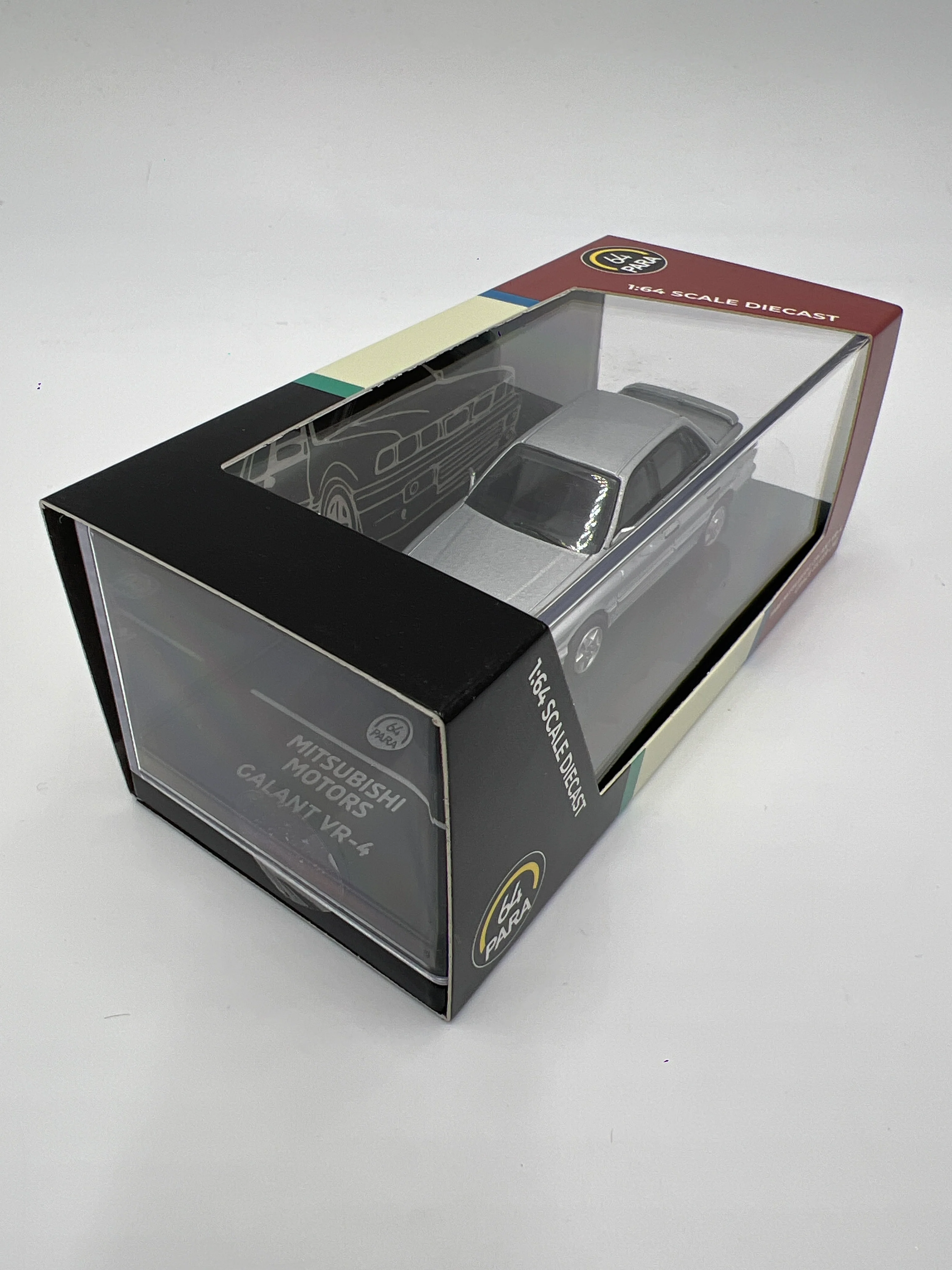 Para64 1:64 Scale Diecast Mitsubishi Motors 1988 Mitsubishi Galant VR-4 Grace Silver LHD - Image 4