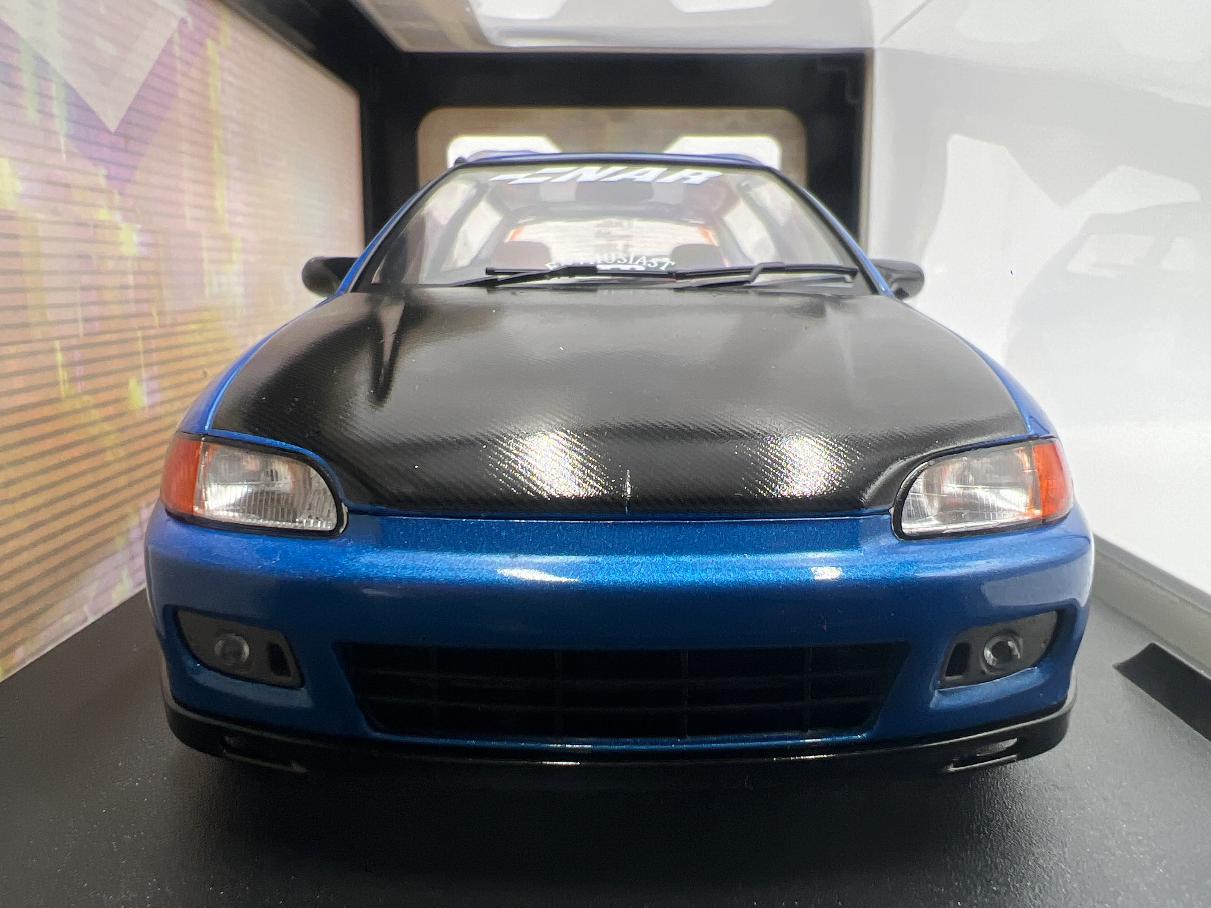 Solido 1:18 Scale Honda Civic EG6 Blue - Image 3