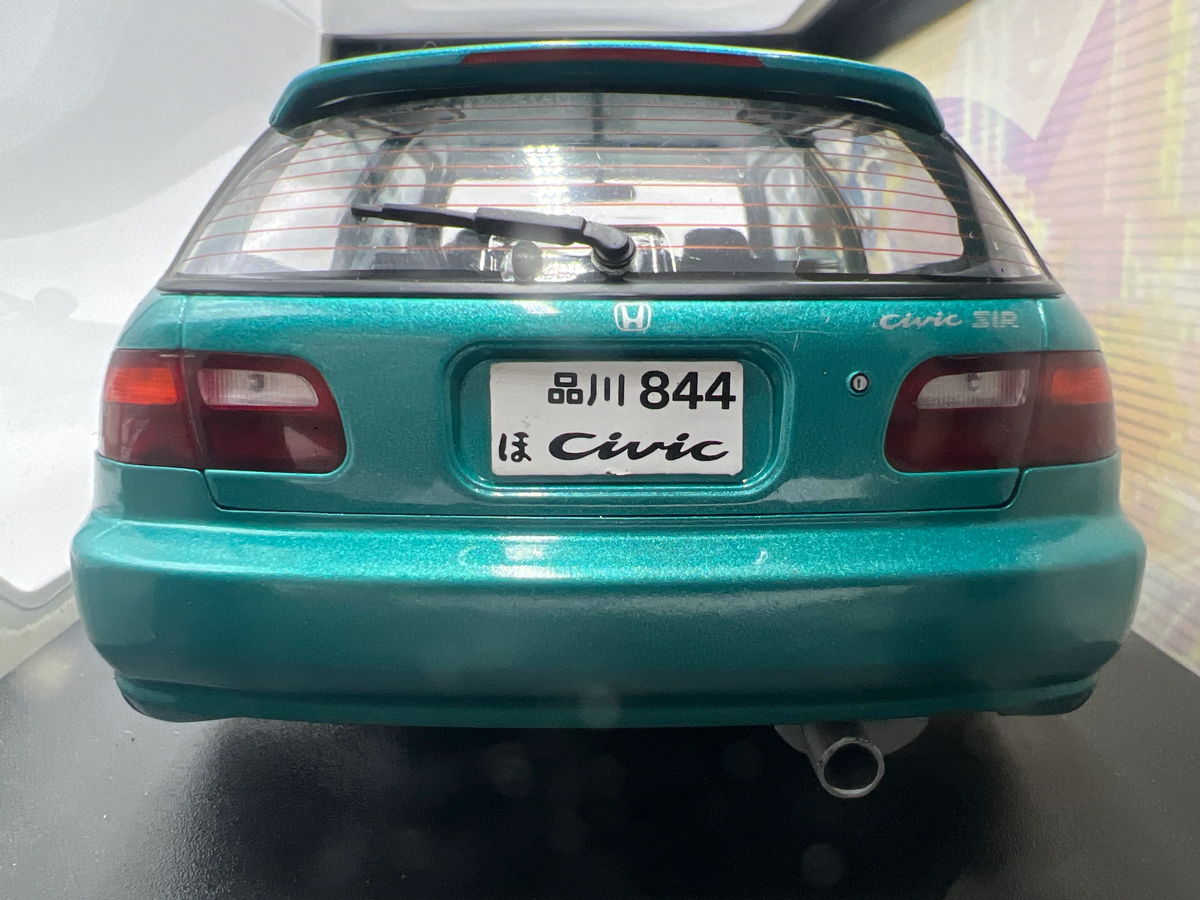 Solido 1:18 Scale Honda Civic EG6 Teal - Image 4