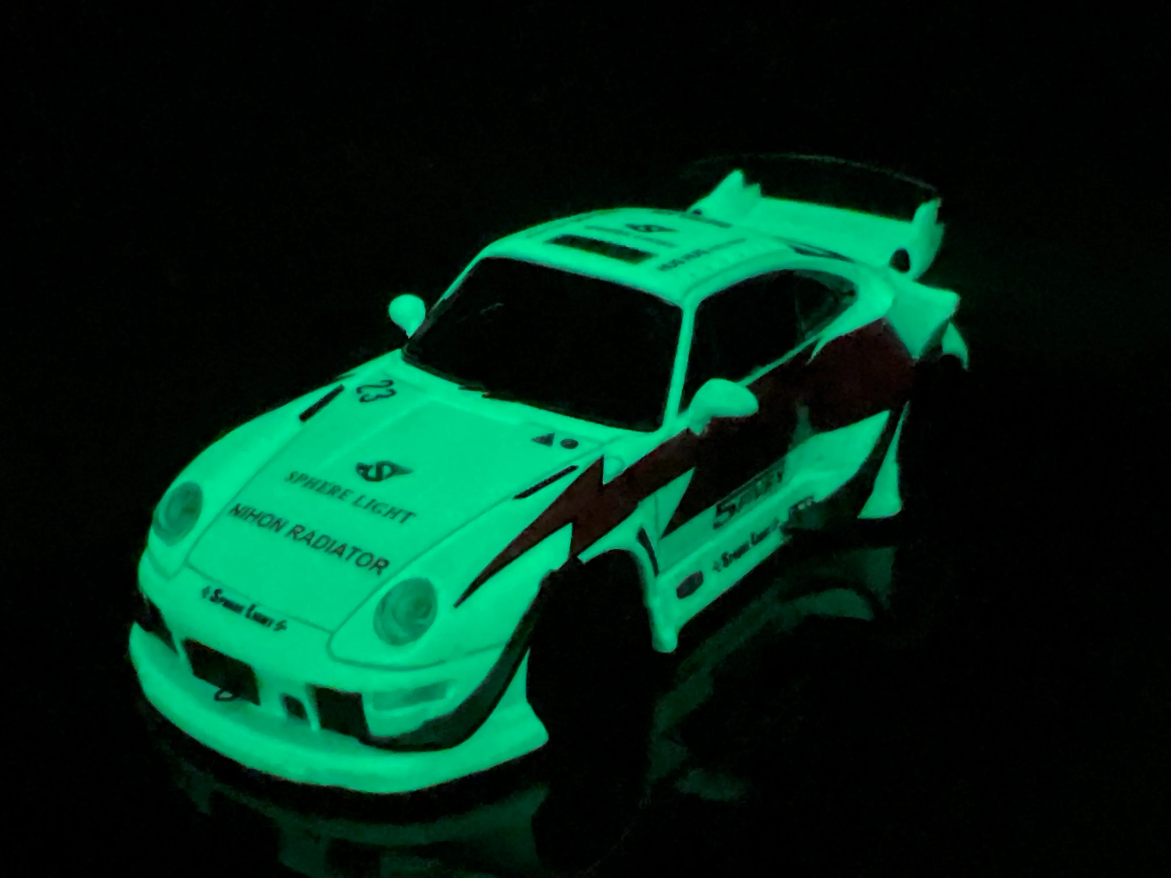 Street Warrior x Ghost Player #000/299 Alt Color Glow In The Dark Porsche 993 RWB White/Pink VHTF See Pics For Glow - Image 3