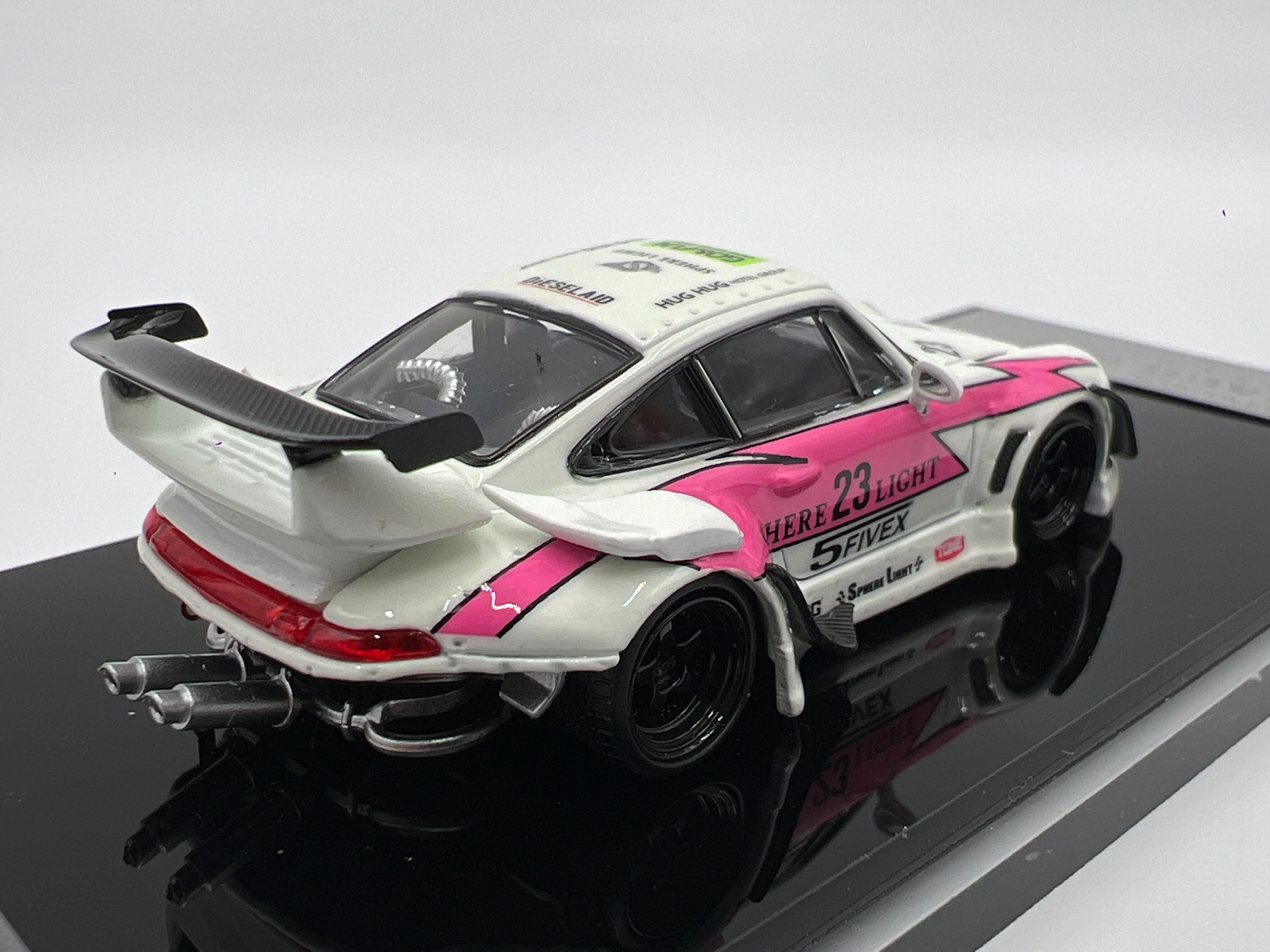 Street Warrior x Ghost Player #000/299 Alt Color Glow In The Dark Porsche 993 RWB White/Pink VHTF See Pics For Glow - Image 4
