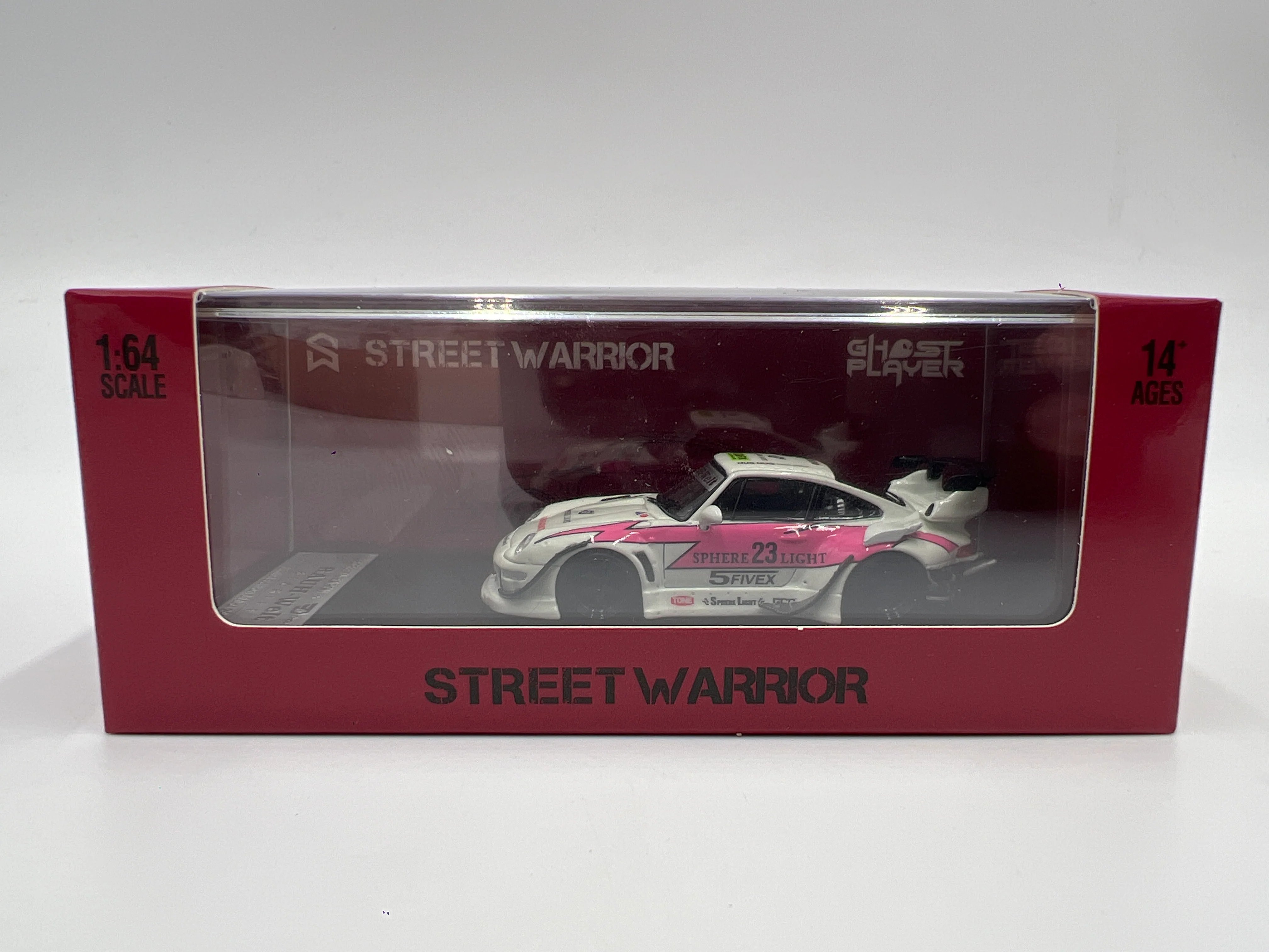 Street Warrior x Ghost Player #000/299 Alt Color Glow In The Dark Porsche 993 RWB White/Pink VHTF See Pics For Glow - Image 9
