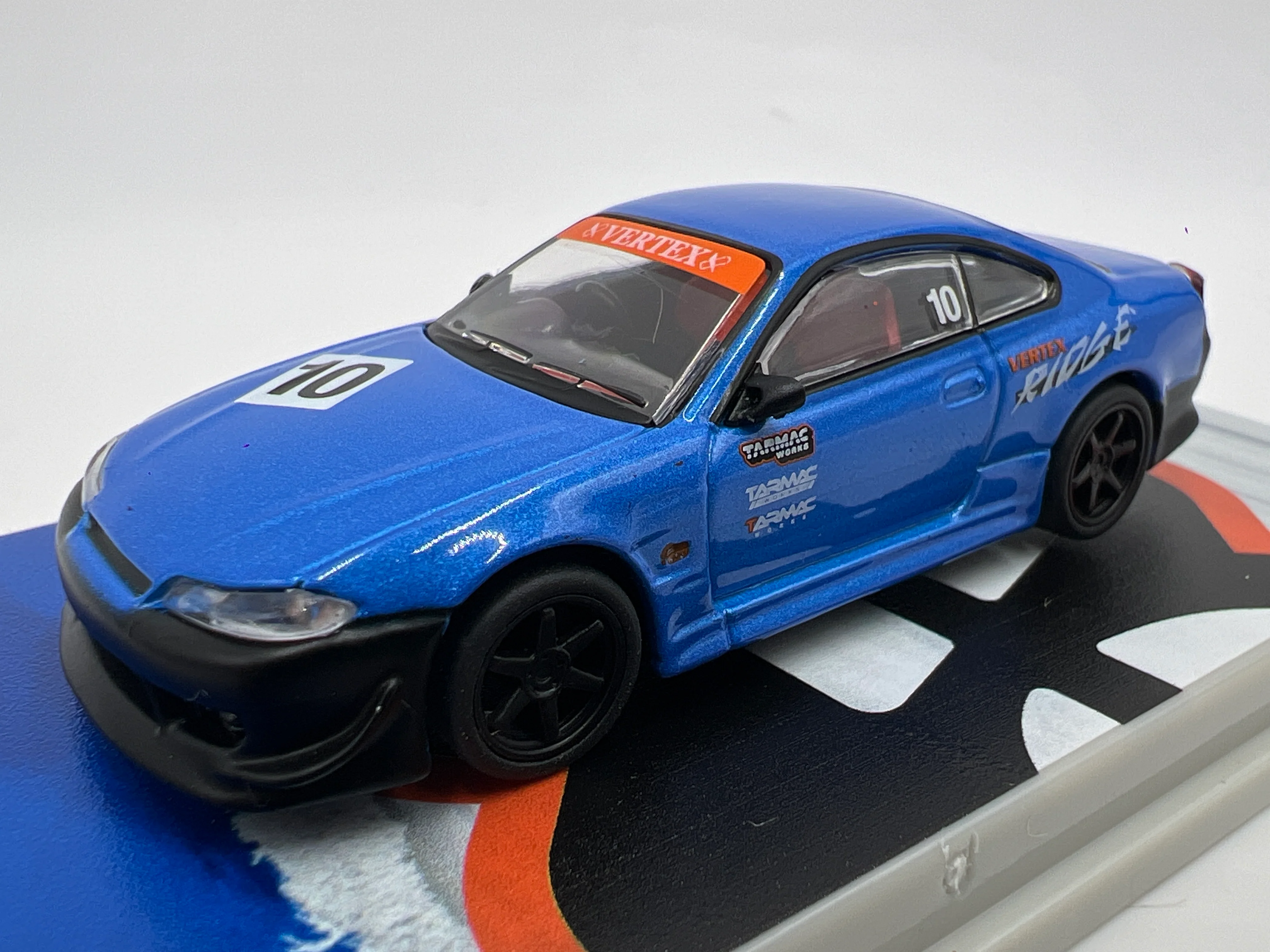 Tarmac Works 10th Anniversary VERTEX Nissan Silvia S15 Blue/Black - Image 2
