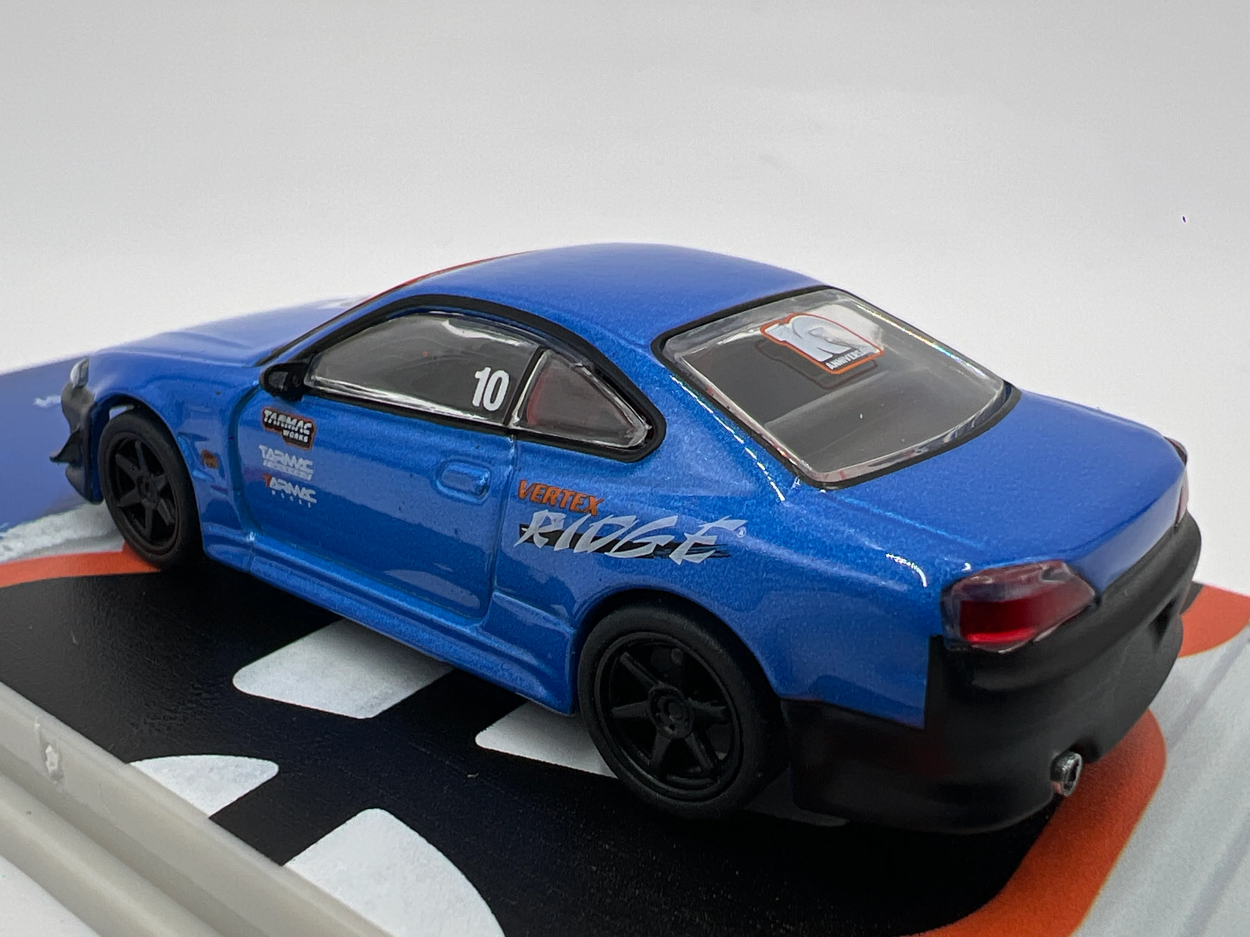 Tarmac Works 10th Anniversary VERTEX Nissan Silvia S15 Blue/Black - Image 3