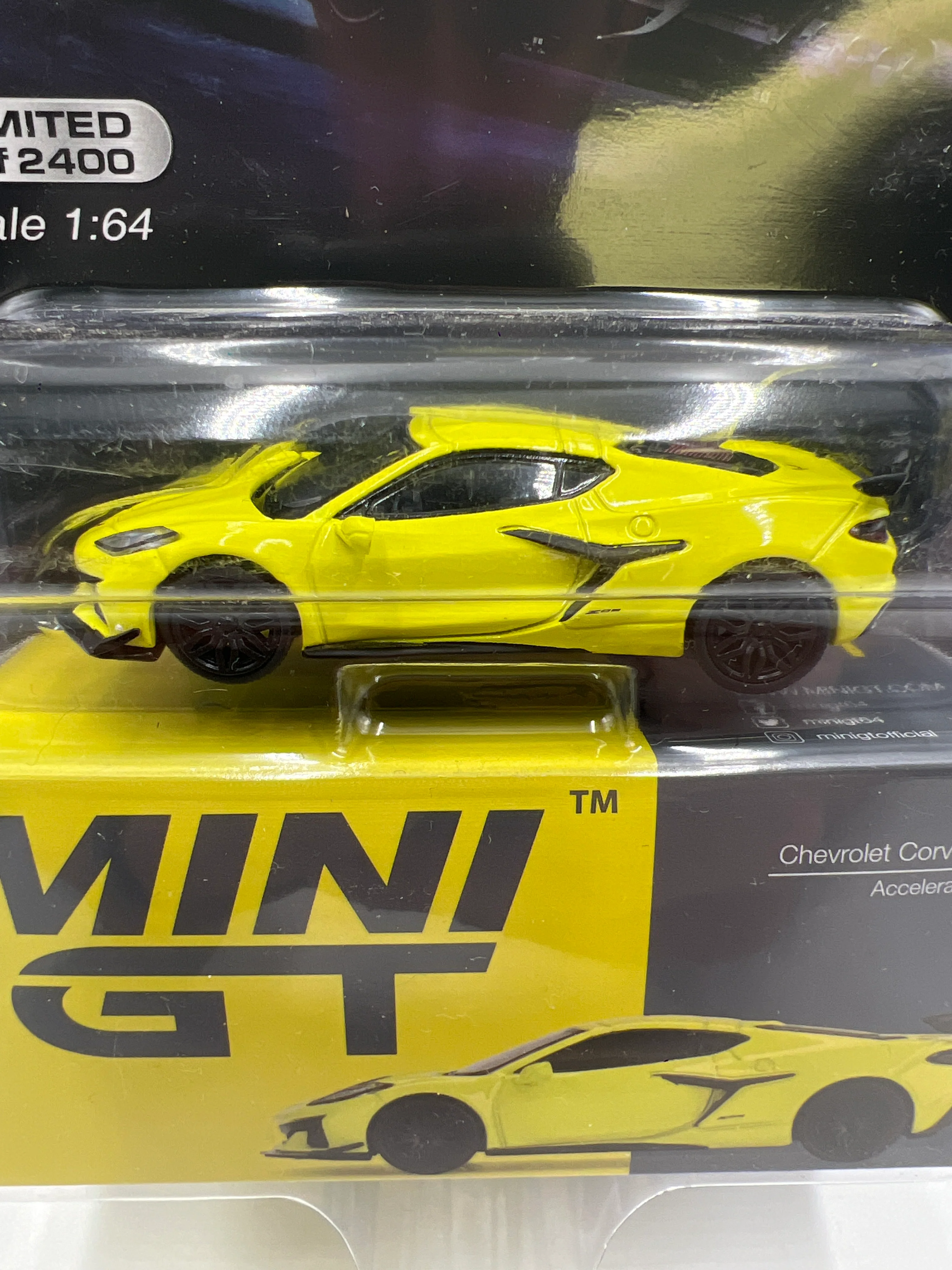Tarmac Works Mijo Exclusives 1/2400 Chevrolet Corvette Z06 Yellow - Image 3