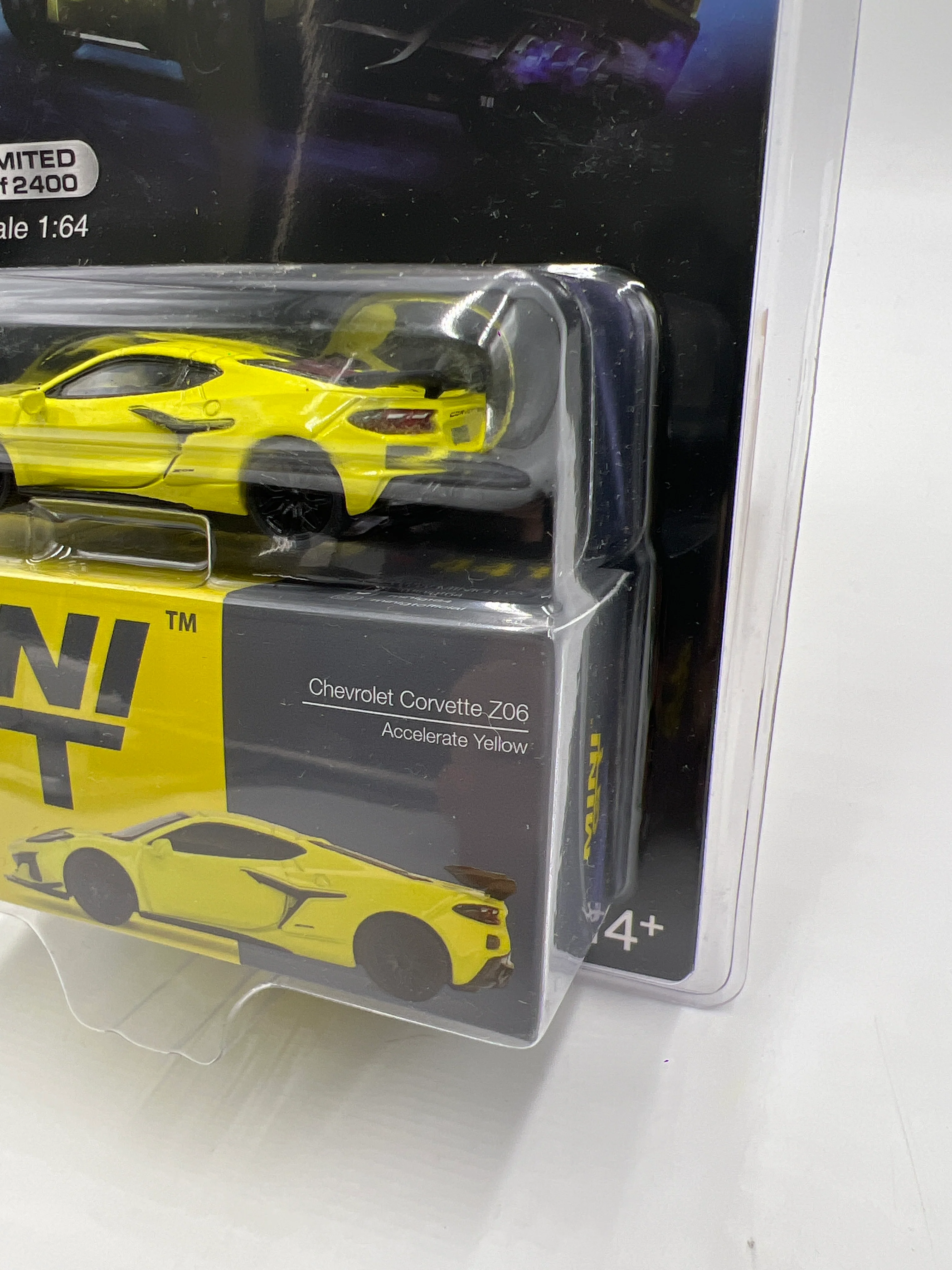 Tarmac Works Mijo Exclusives 1/2400 Chevrolet Corvette Z06 Yellow - Image 4