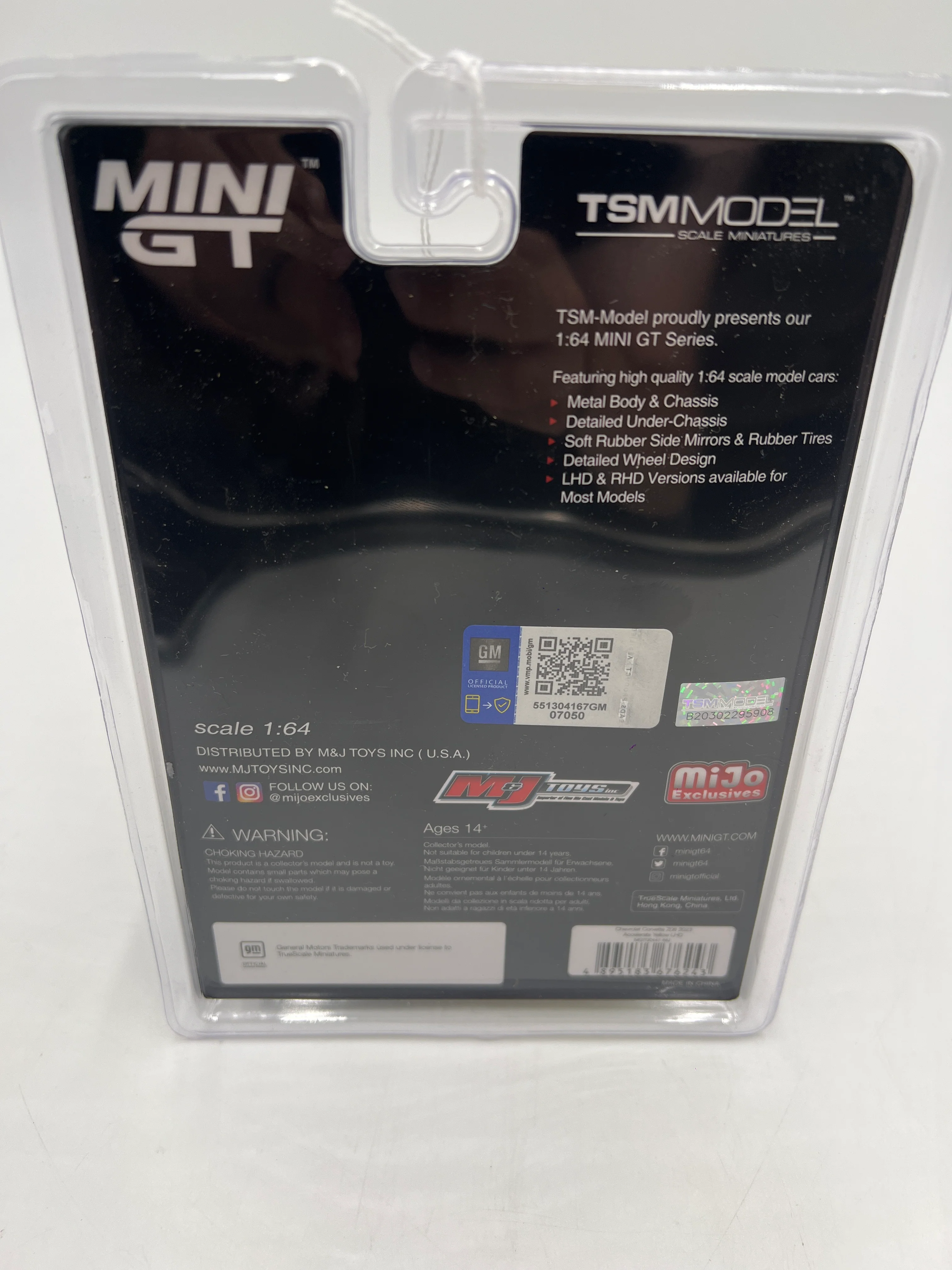 Tarmac Works Mijo Exclusives 1/2400 Chevrolet Corvette Z06 Yellow - Image 6