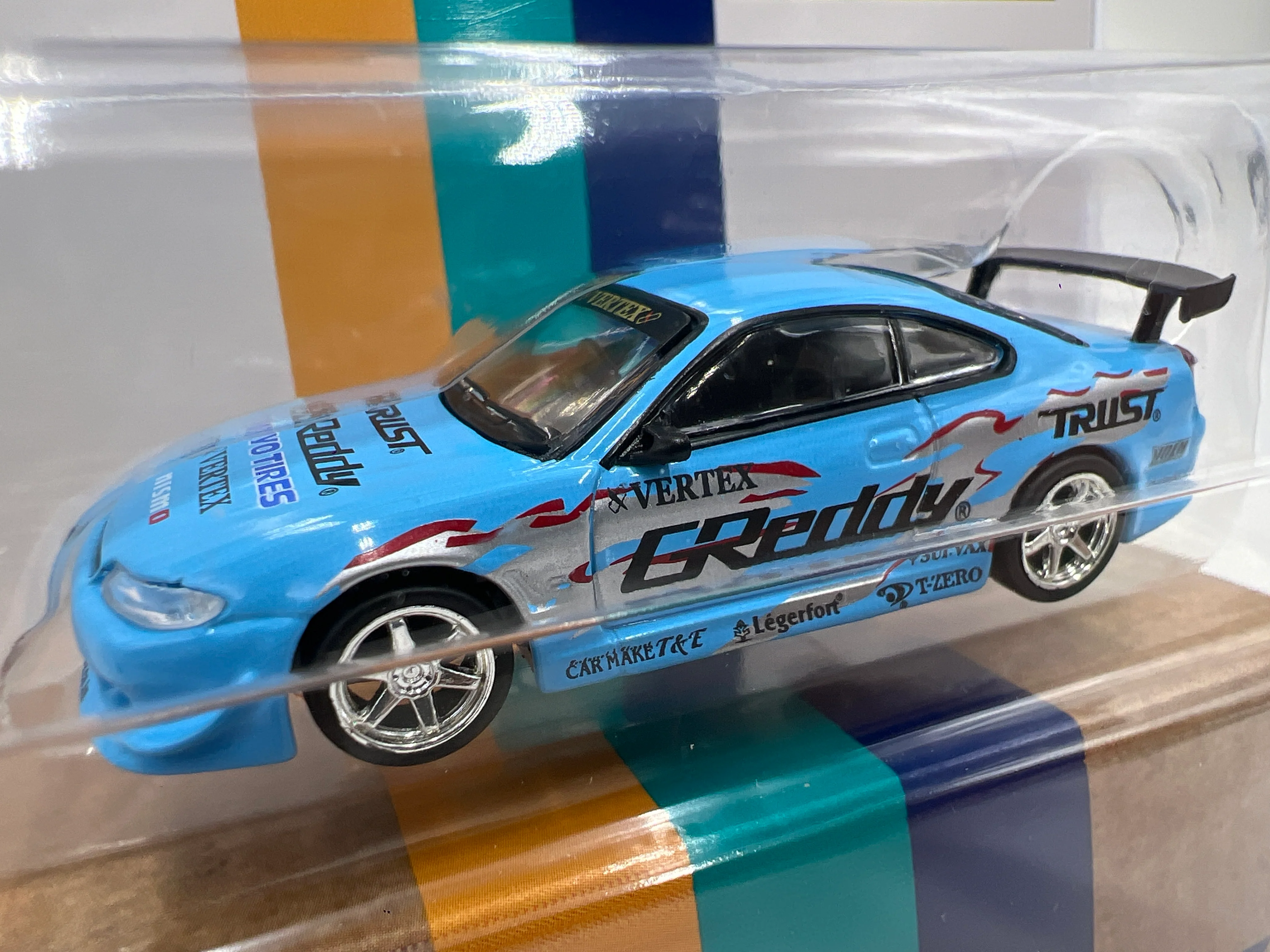 Tarmac Works Mijo Exclusives Nissan Silvia S15 Vertex GReddy Blue #23 - Image 3