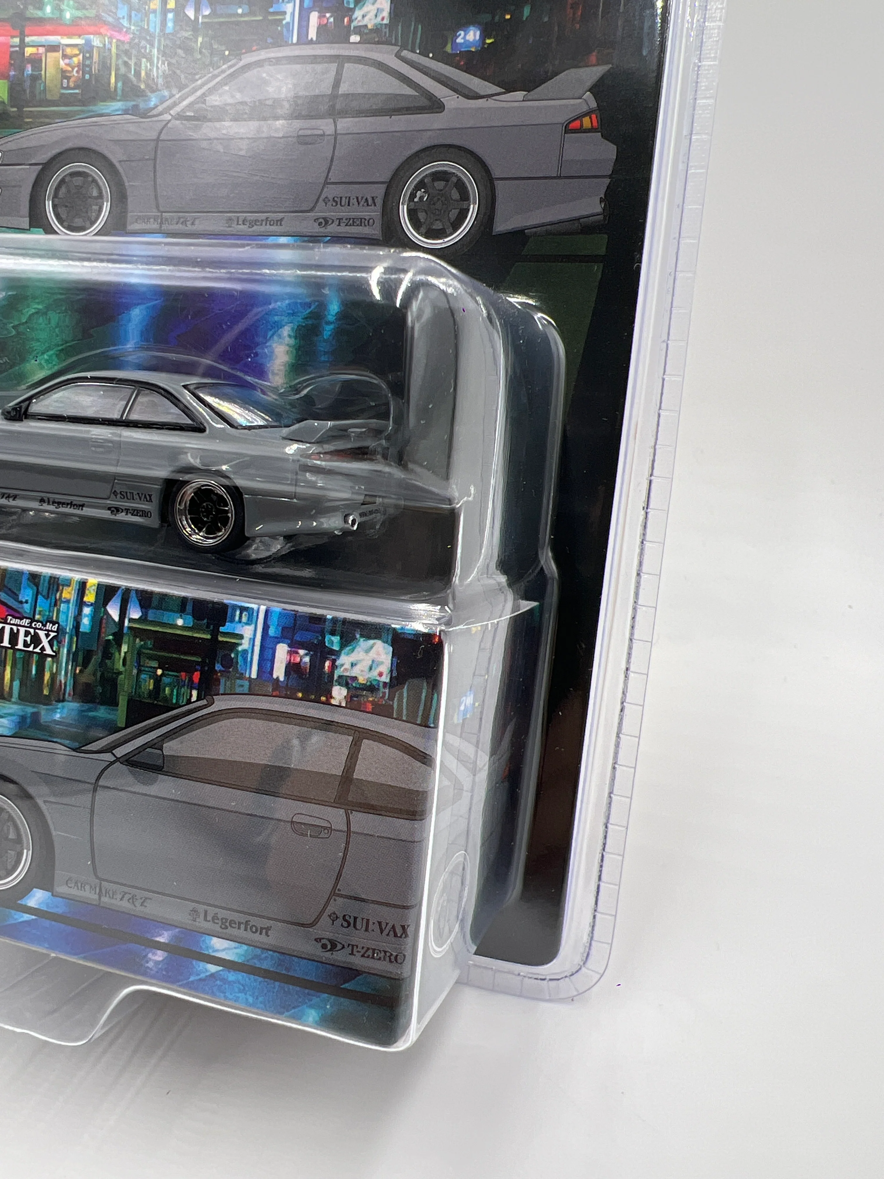 Tarmac Works Mijo Exclusives Vertex Nissan Silvia S14 Gray #18 - Image 3