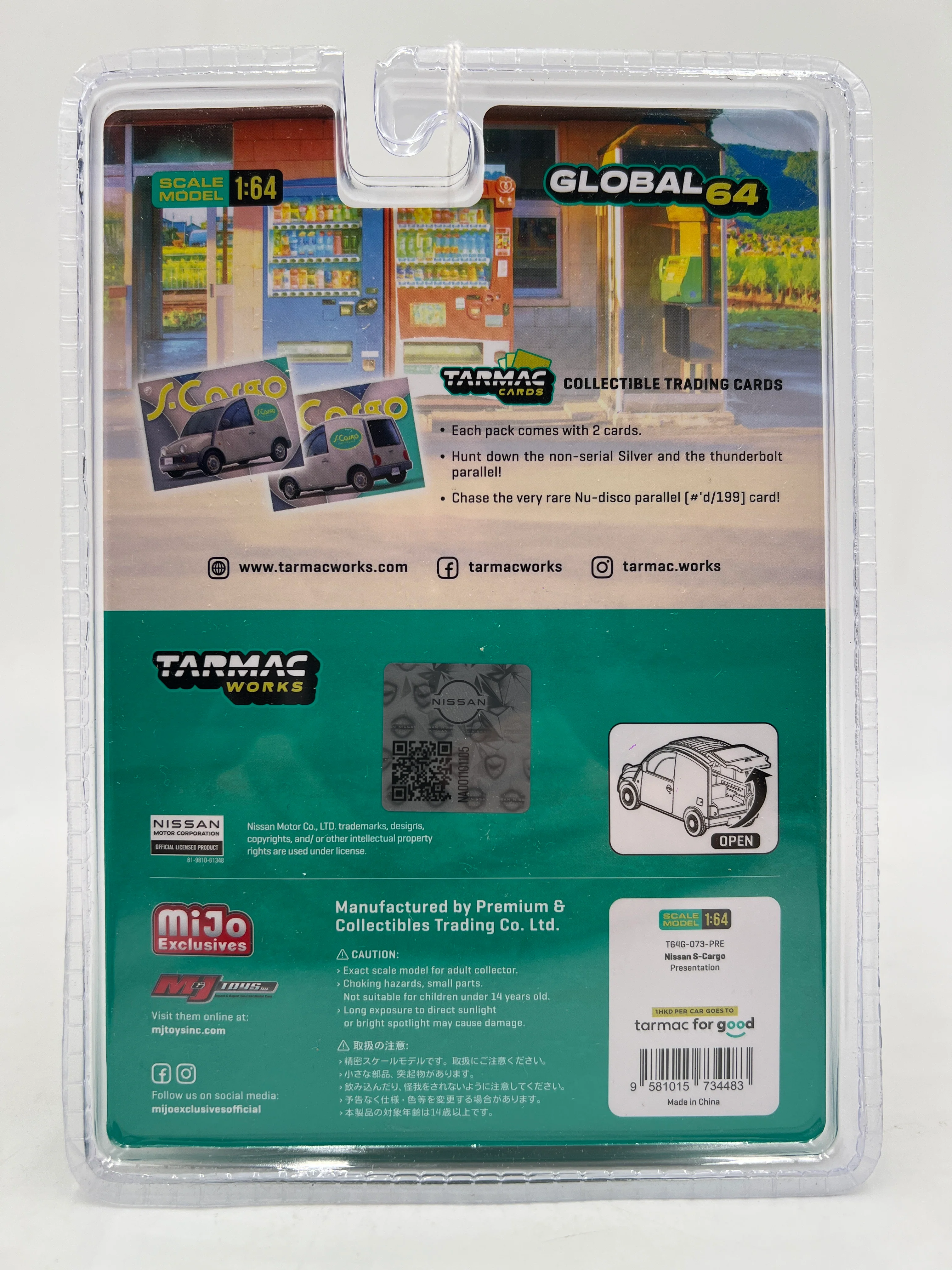 Tarmac Works Mijo Exclusives CHASE Nissan S-Cargo Presentation W/Trading Cards - Image 7