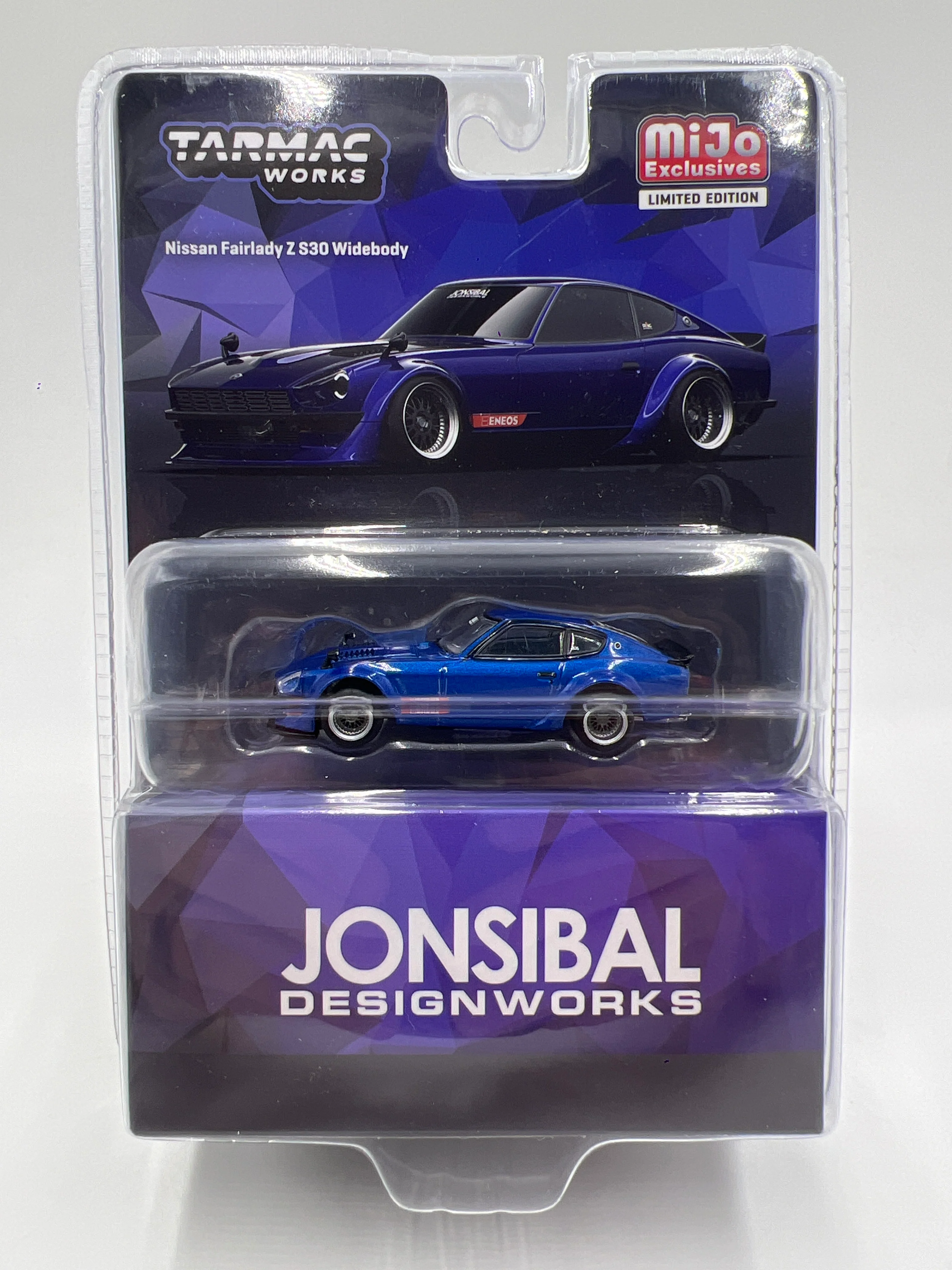 Tarmac Works Mijo Exclusives Nissan Fairlady Z S30 Widebody Jonsibal Designworks Blue #62