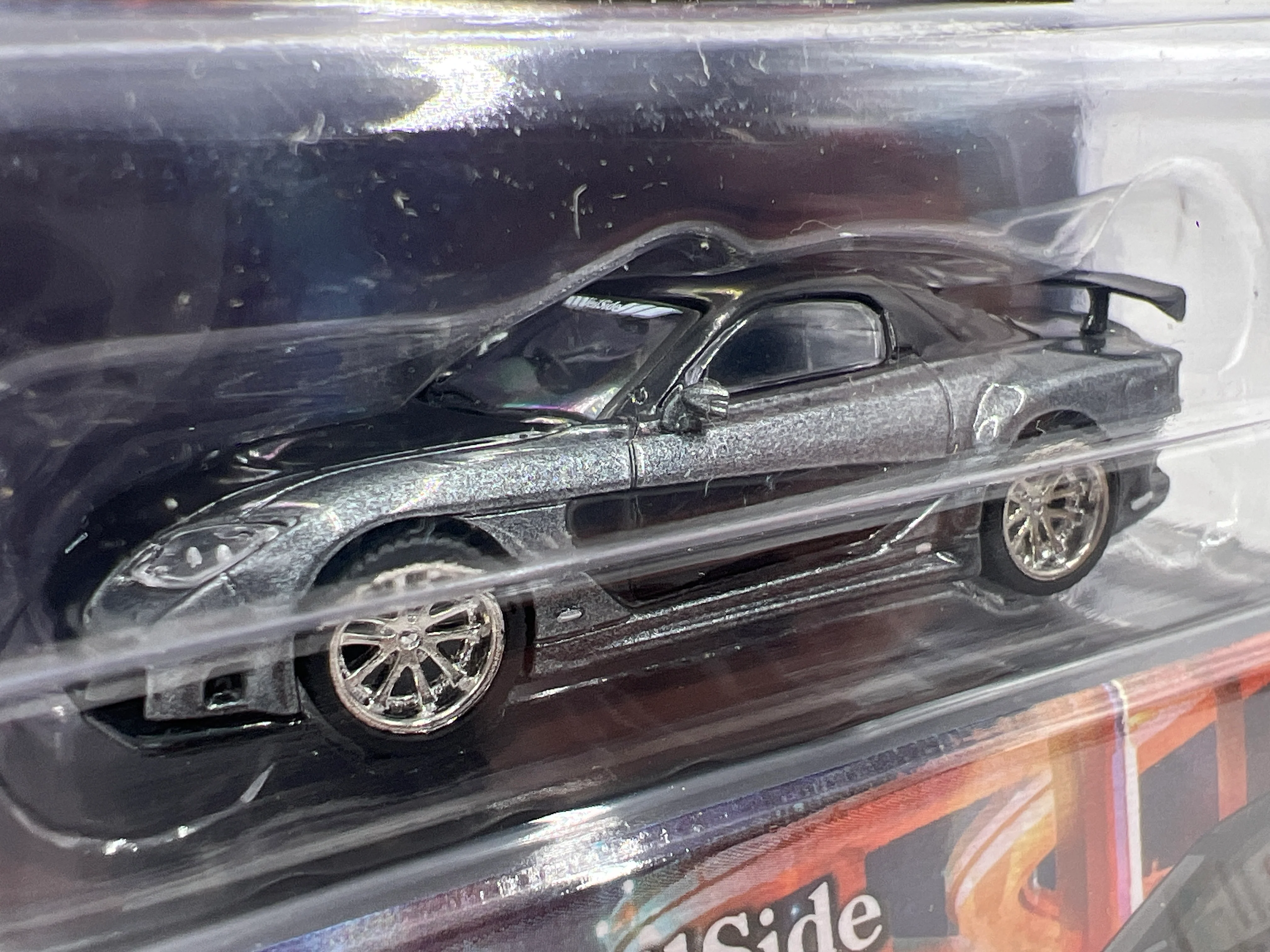 Tarmac Works Mijo Exclusives Mazda RX-7 VeilSide Fortune7 Gray #75 - Image 2