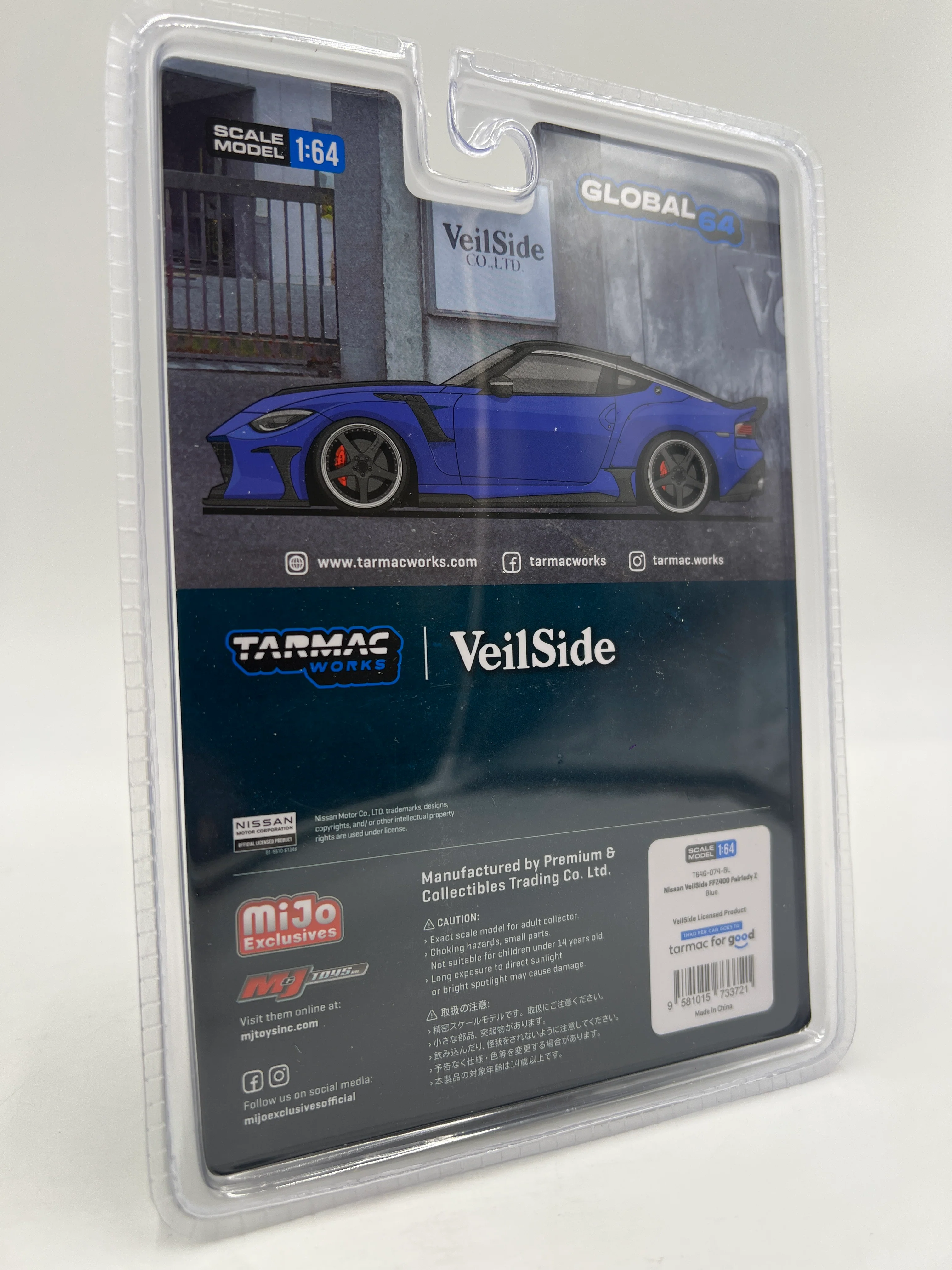 Tarmac Works Mijo Exclusives Nissan VeilSide FFZ400 Fairlady Z Blue #74 239C - Image 6