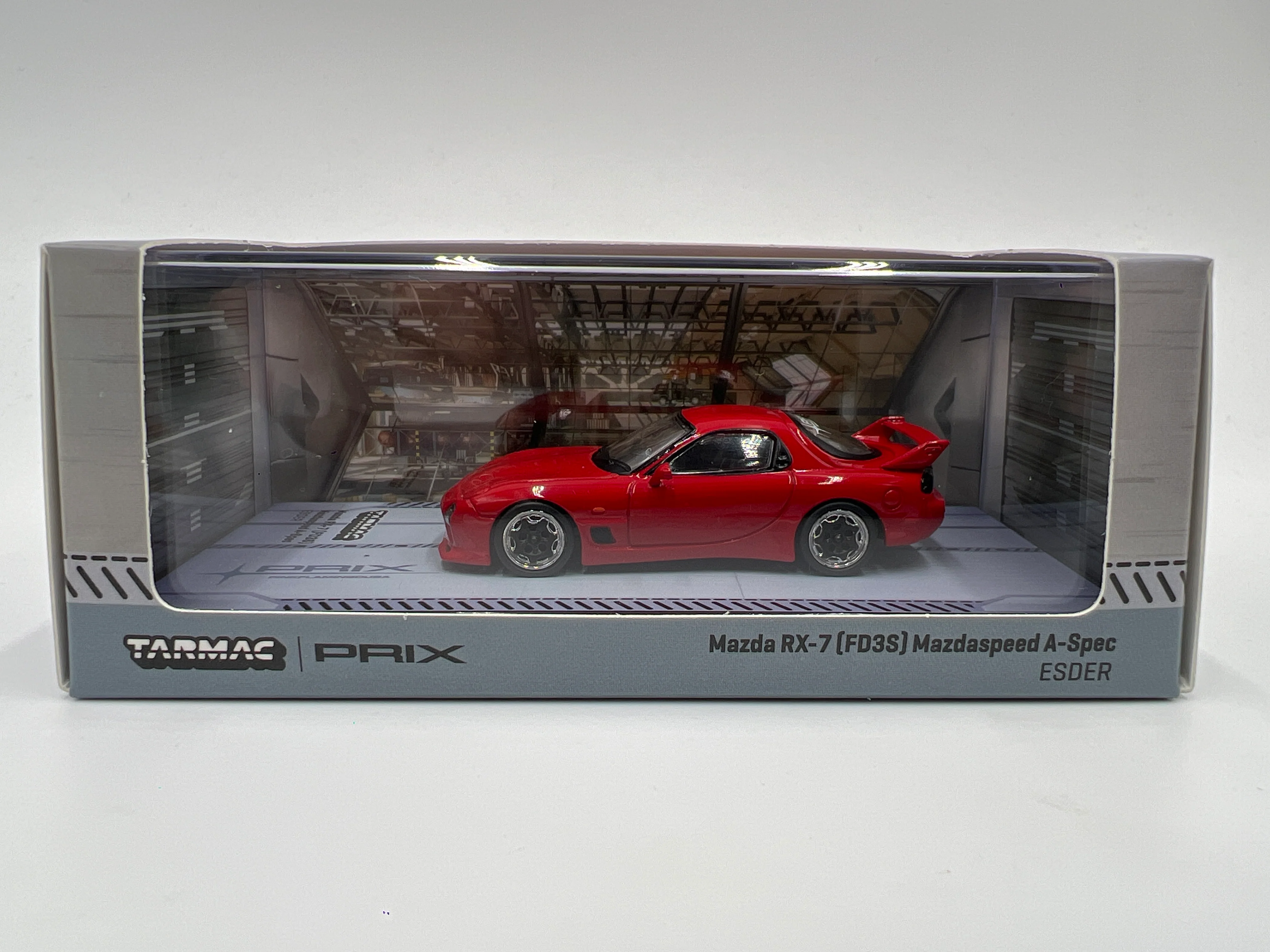 Tarmac Works x Global 64 PRIX Mazda RX-7 FD3S Mazdaspeed A-Spec ESDER Red - Image 2