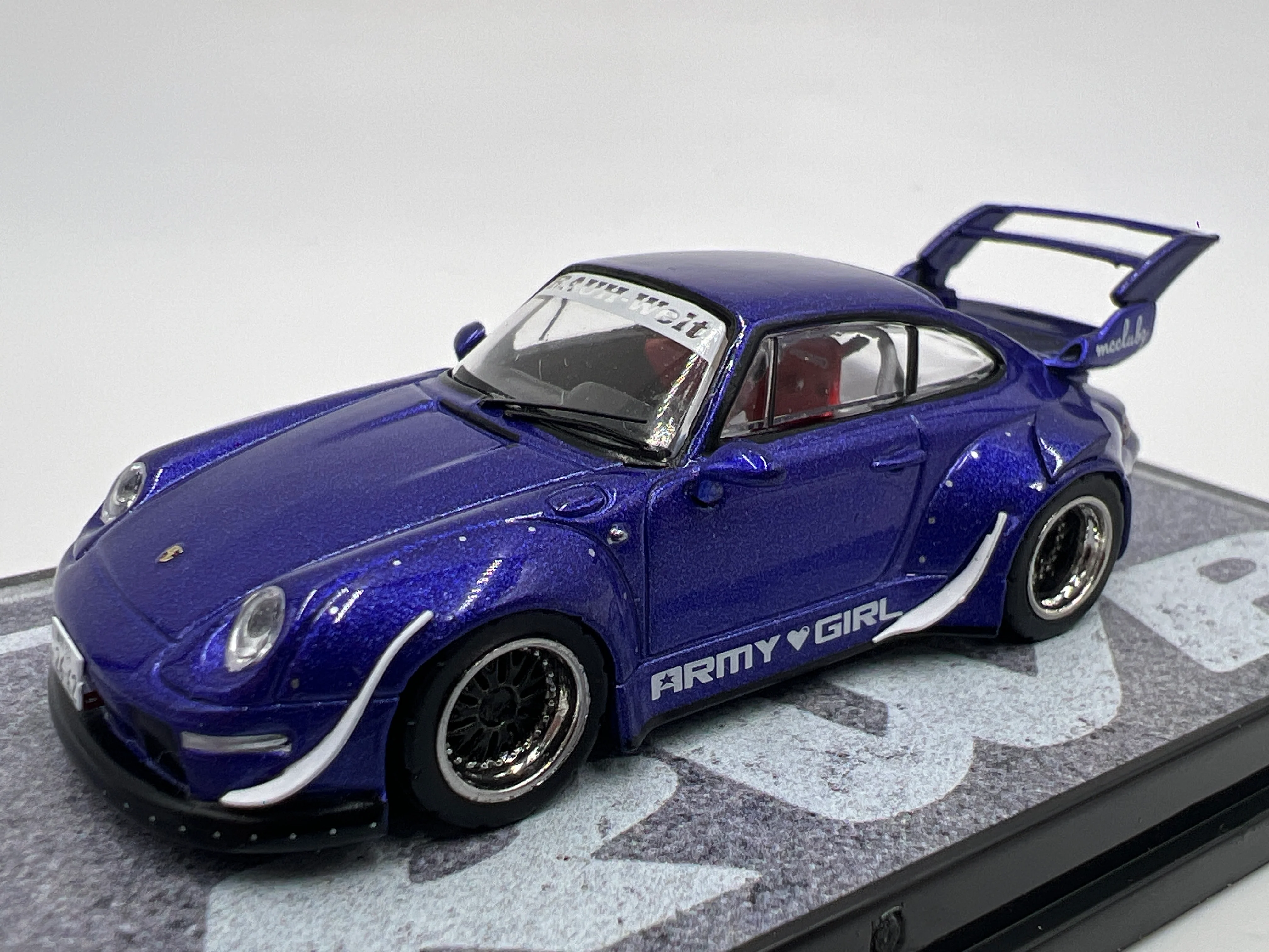 Tarmac Works x Hobby64 RWB 993 Army Girl Purple - Image 2
