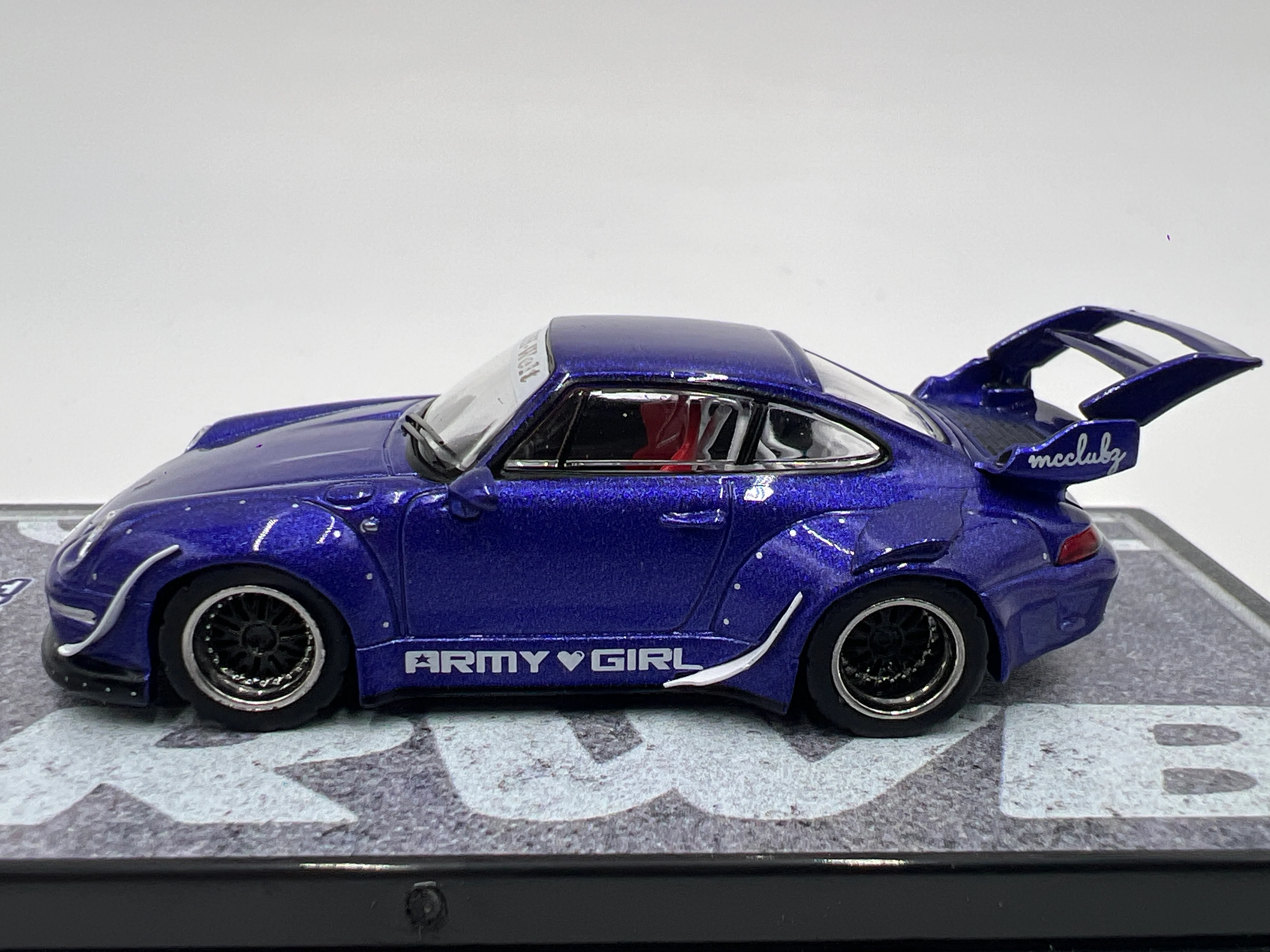 Tarmac Works x Hobby64 RWB 993 Army Girl Purple - Image 4