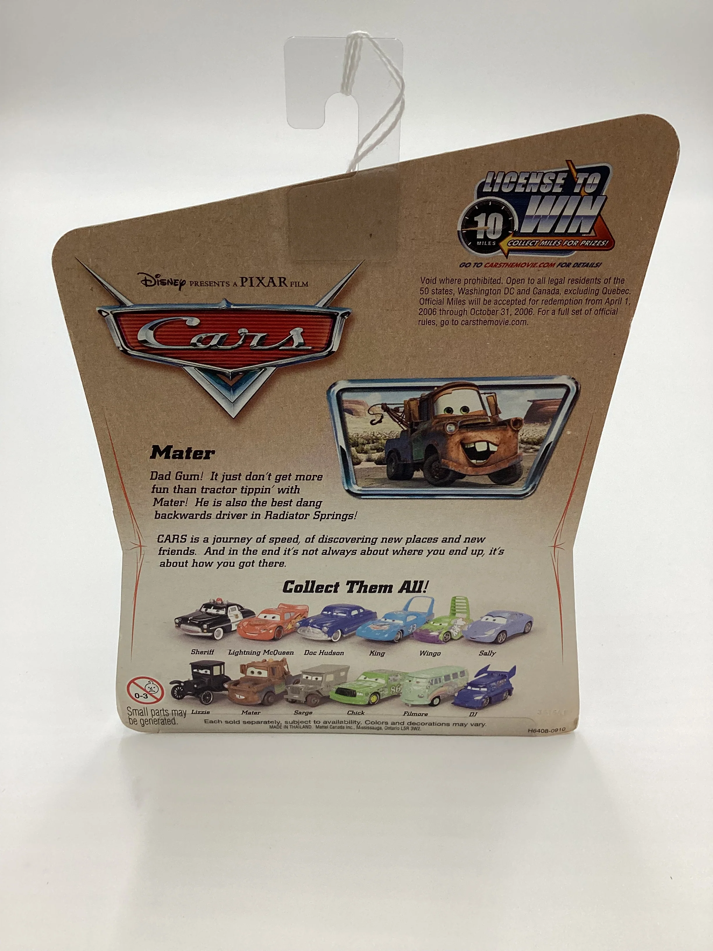 Disney Pixar Cars License To Win Mater 139A - Image 6