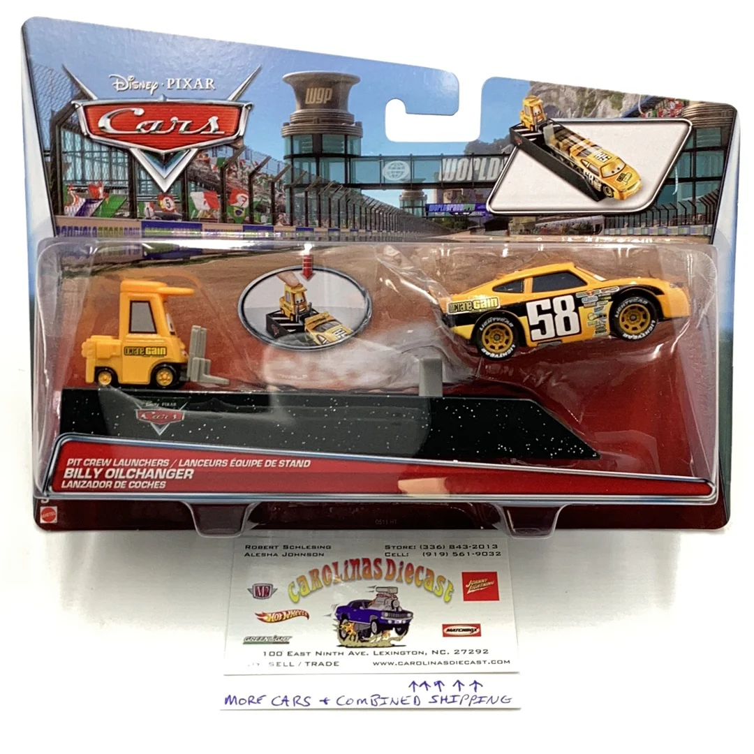 Disney Pixar Cars Pit Crew Launcher Billy Oilchanger 142D