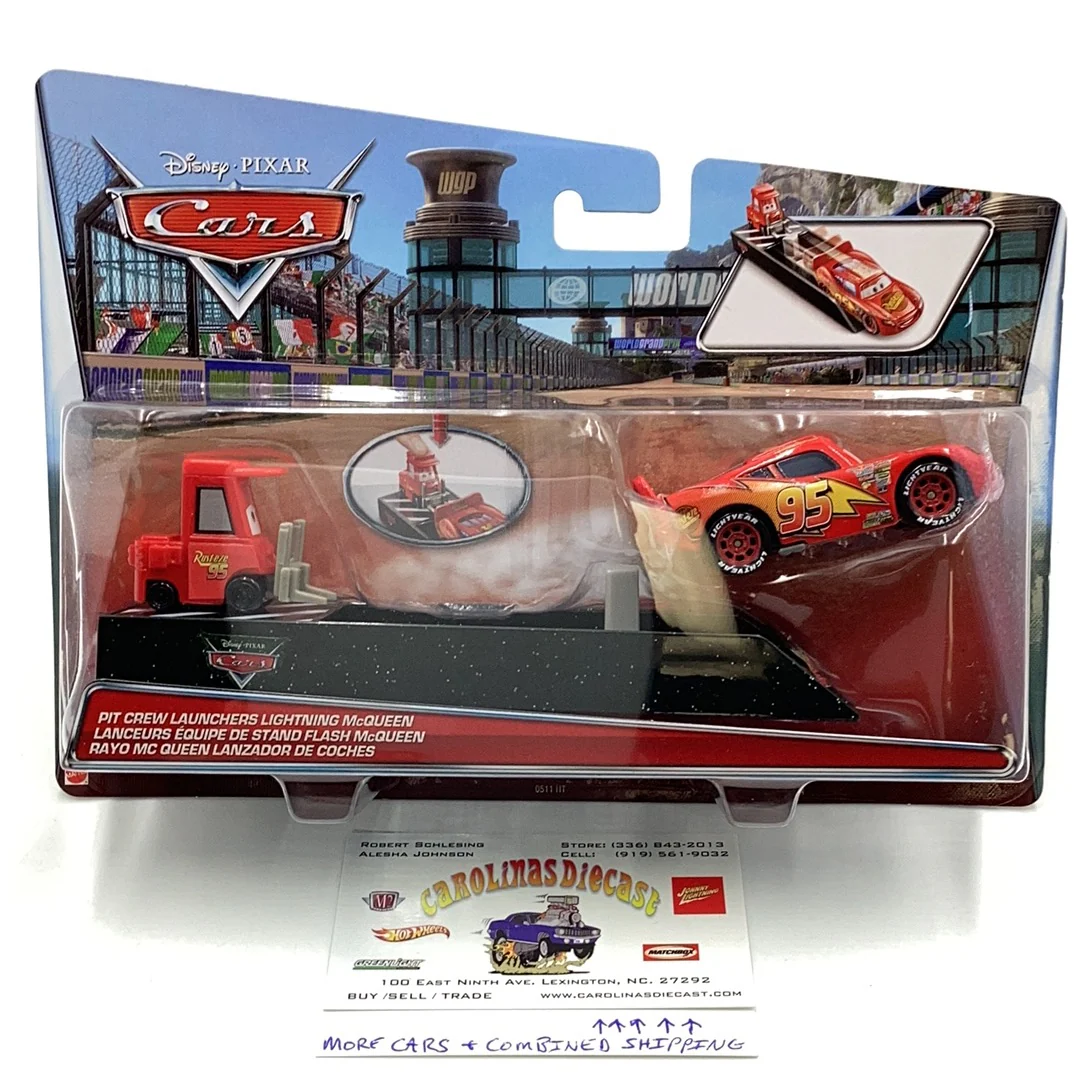 Disney Pixar Cars Pit Crew Launcher Lightning McQueen 142D