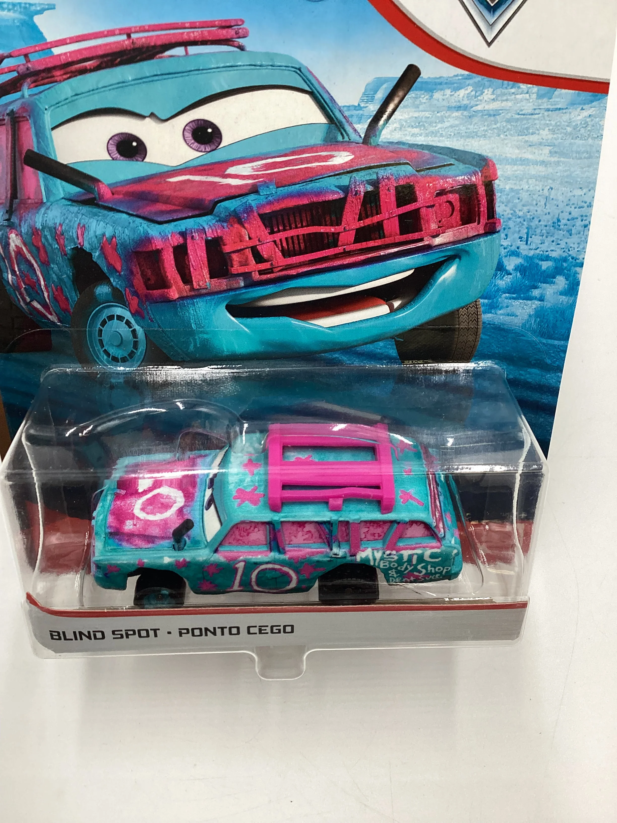 Disney Pixar Cars Thunder Hollow Blind Spot Blue/Pink VHTF - Image 6