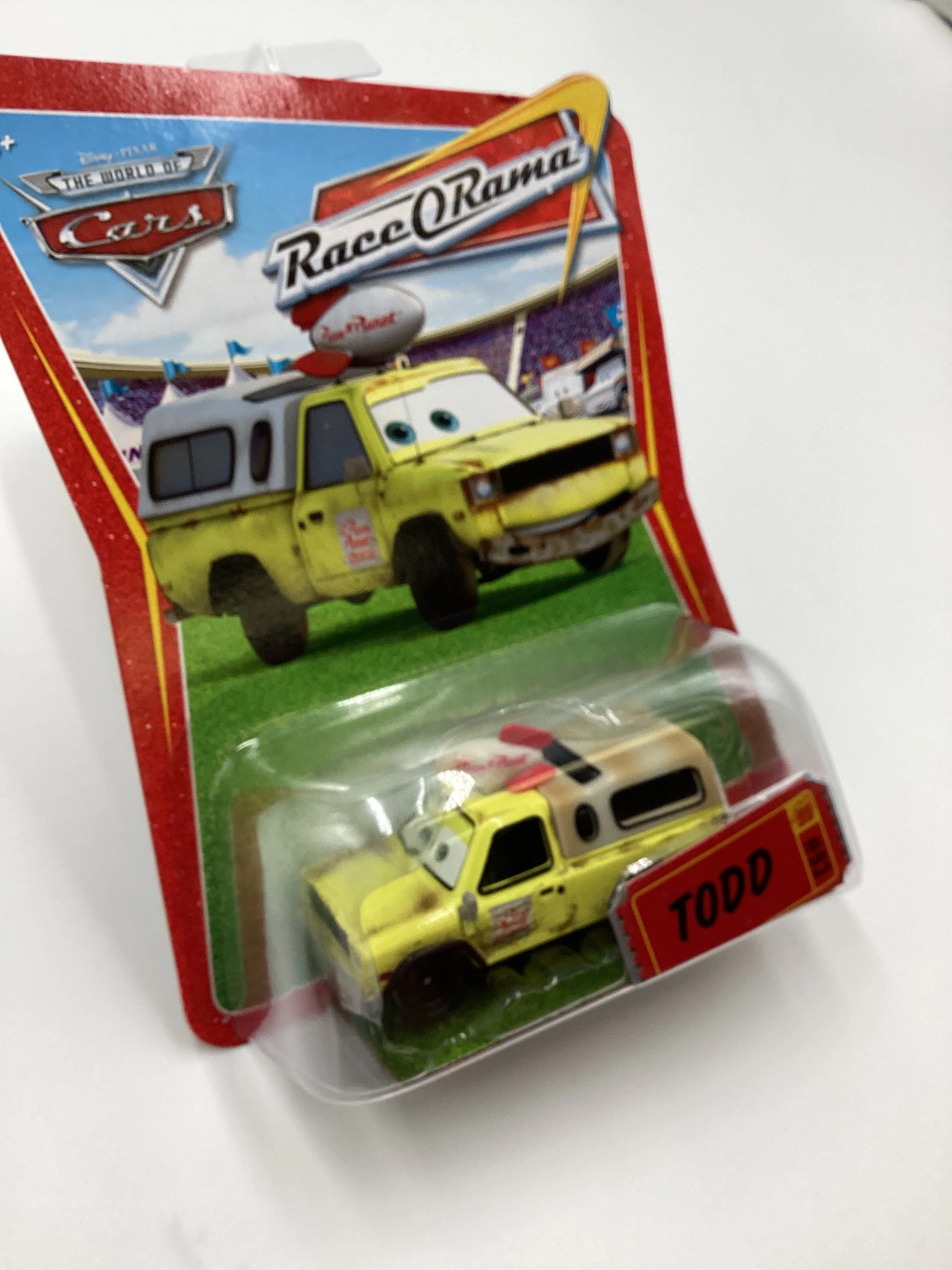Disney Pixar The World Of Cars Race O Rama Todd Yellow #93 137A - Image 5
