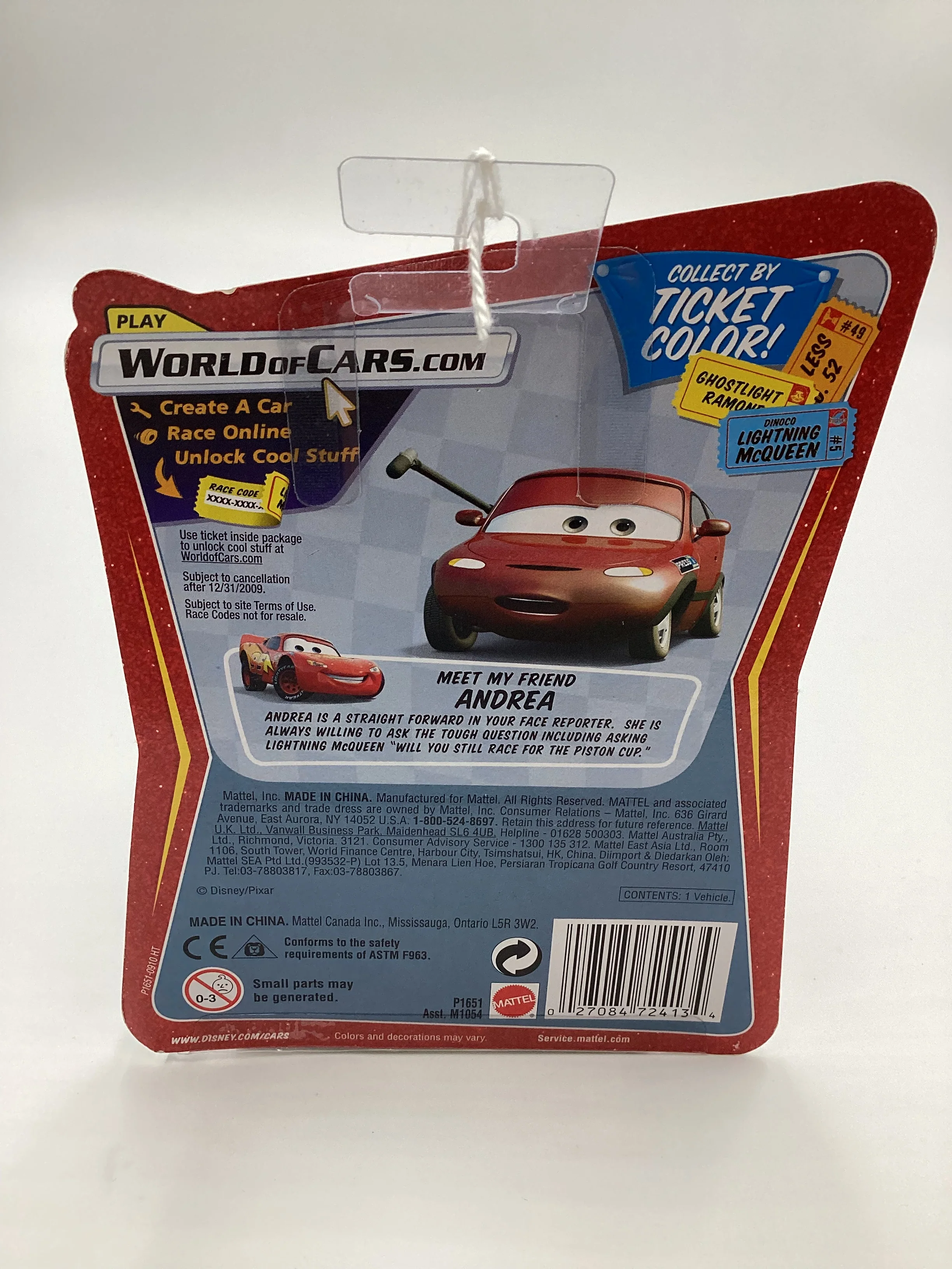 Disney Pixar The World Of Cars Race O Rama Todd Yellow #93 137A - Image 7