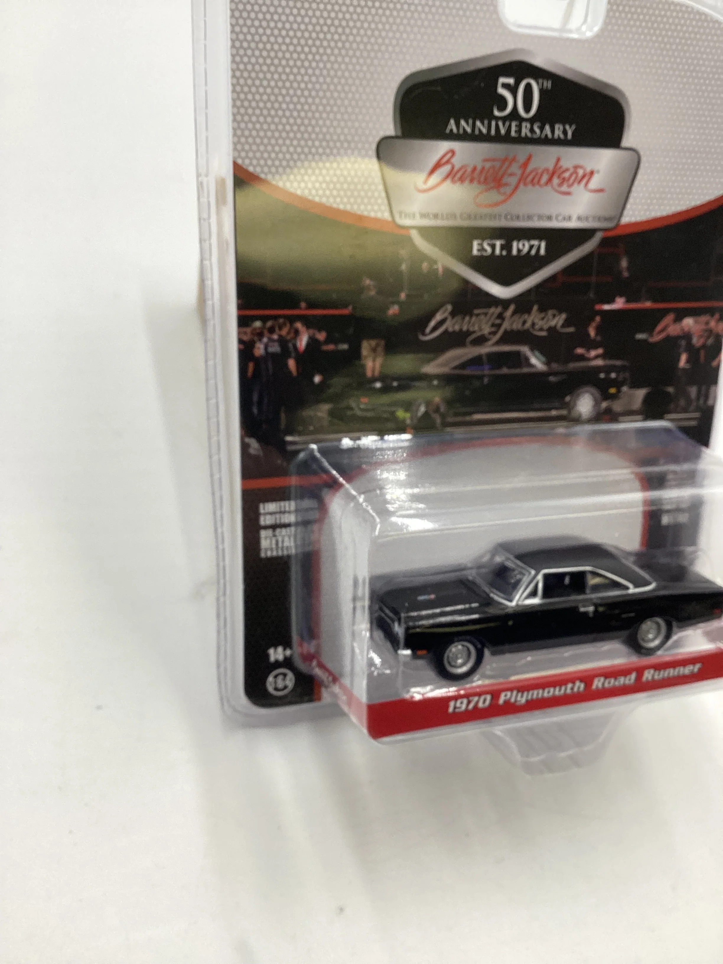 Greenlight 50th Anniversary Barrett-Jackson Series 8 1970 Plymouth Road Runner Black 180G - Image 5