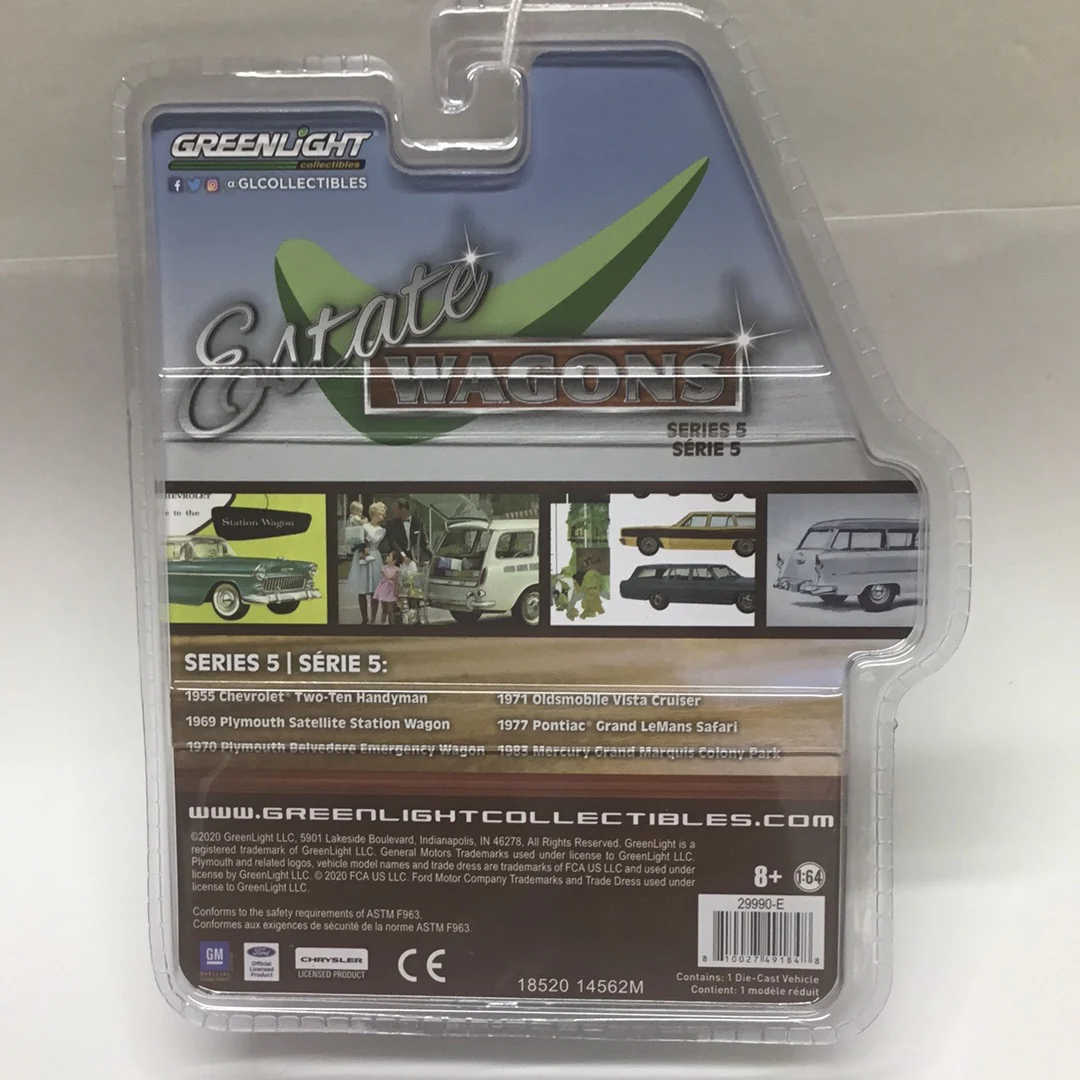 Greenlight Estate Wagons 1977 Pontiac Grand Lemans green machine CHASE - Image 6