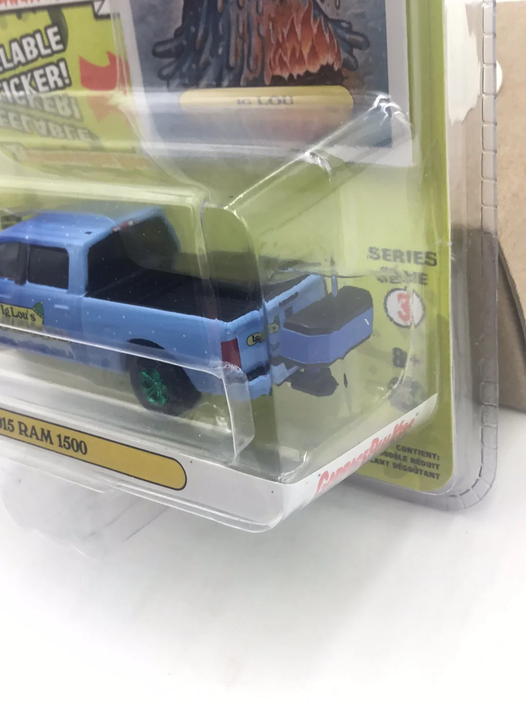 Greenlight Garbage Pail Kids 2015 Ram 1500 green machine CHASE (Snow Plow is loose see pictures) - Image 4