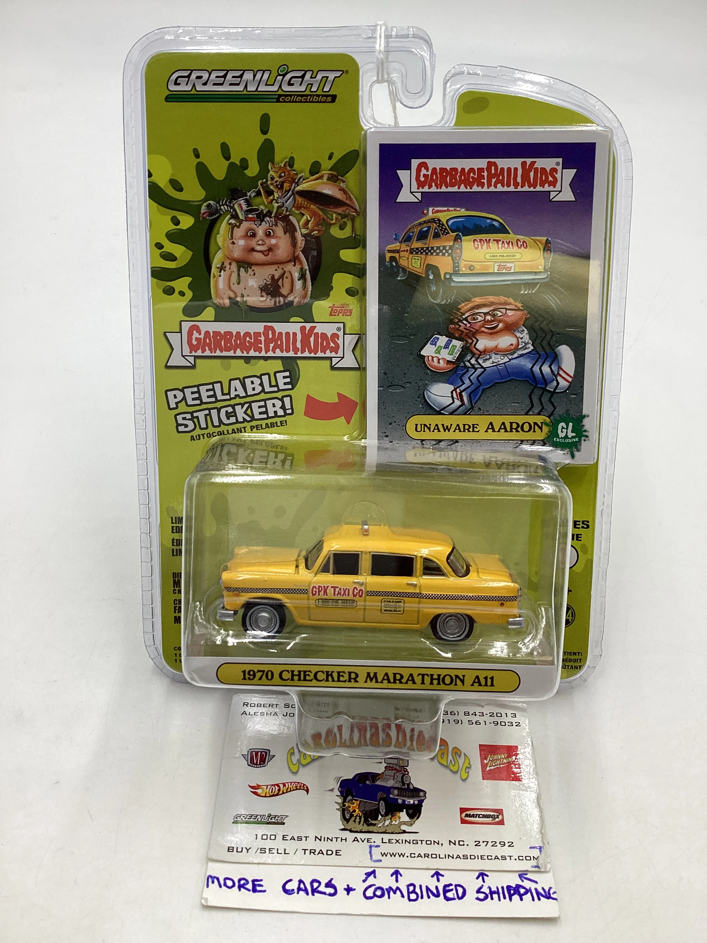 Greenlight Garbage Pail Kids Series 2 1970 Checker Marathon A11 179B