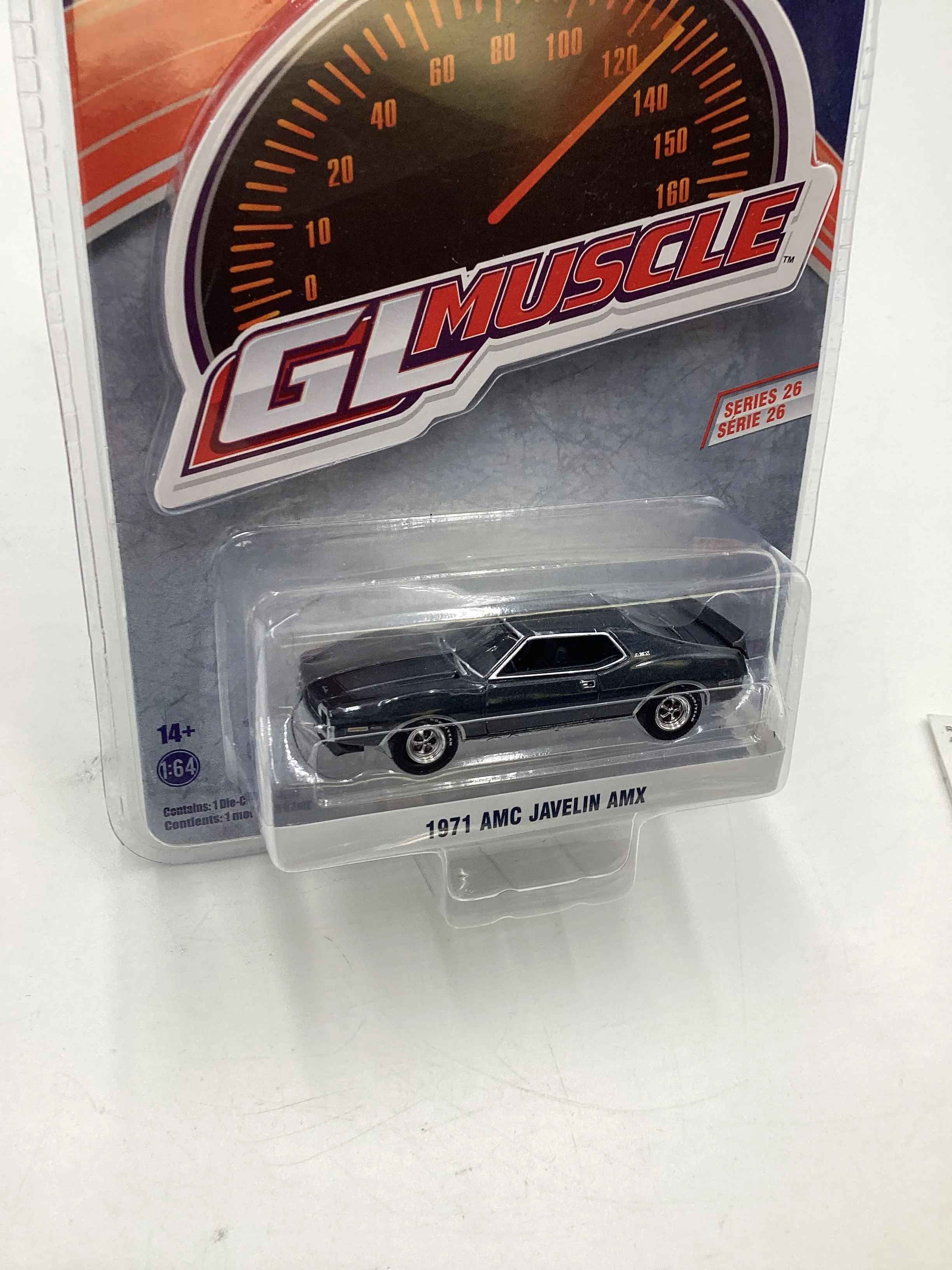 Greenlight GL Muscle Series 26 1971 AMC Javelin AMX Gray 179E - Image 5