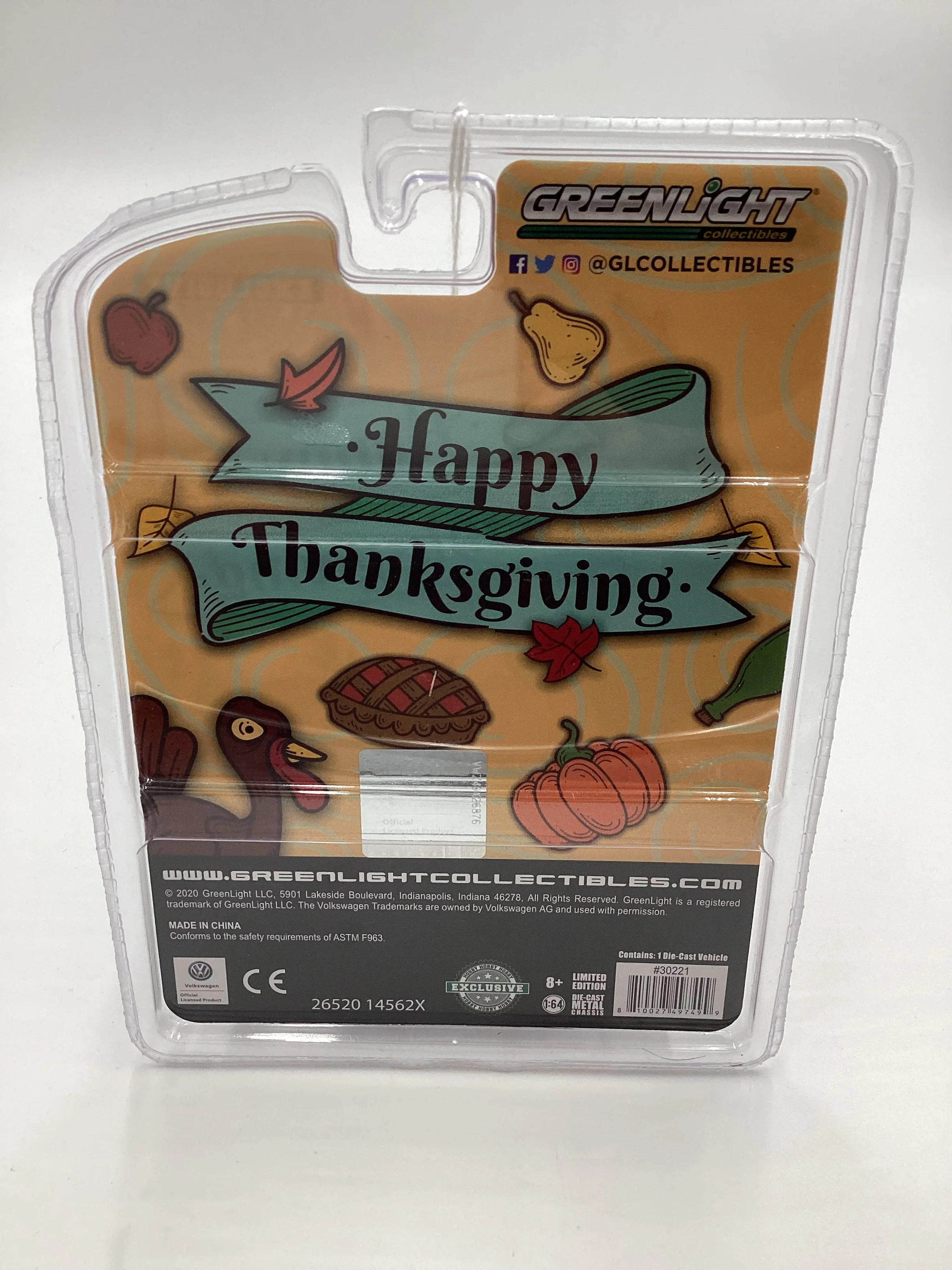 Greenlight Hobby Exclusive Happy Thanksgiving Volkswagen Panel Van 181G - Image 7