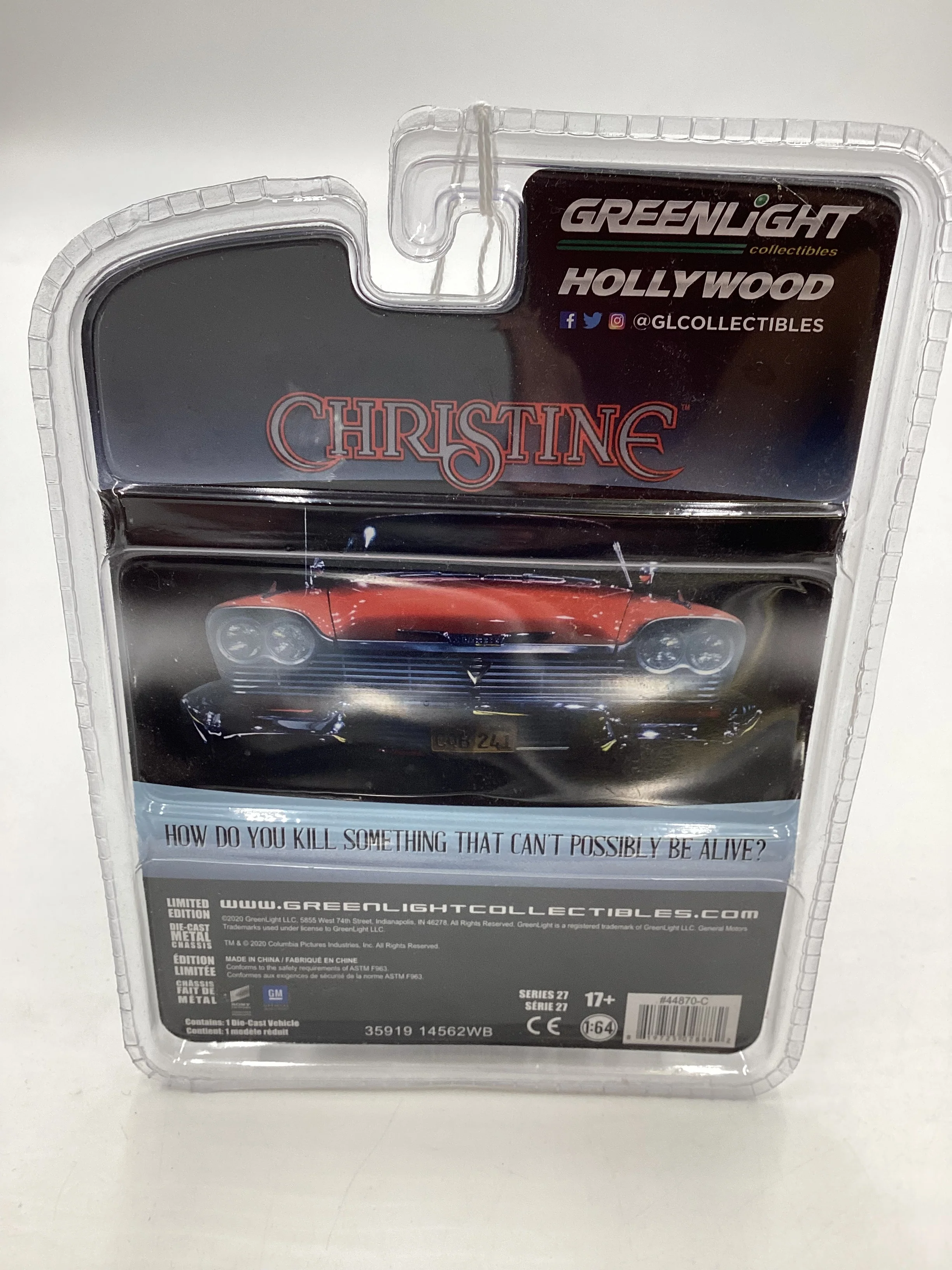 Greenlight Hollywood Christine 1967 Chevrolet Camaro Silver - Image 7