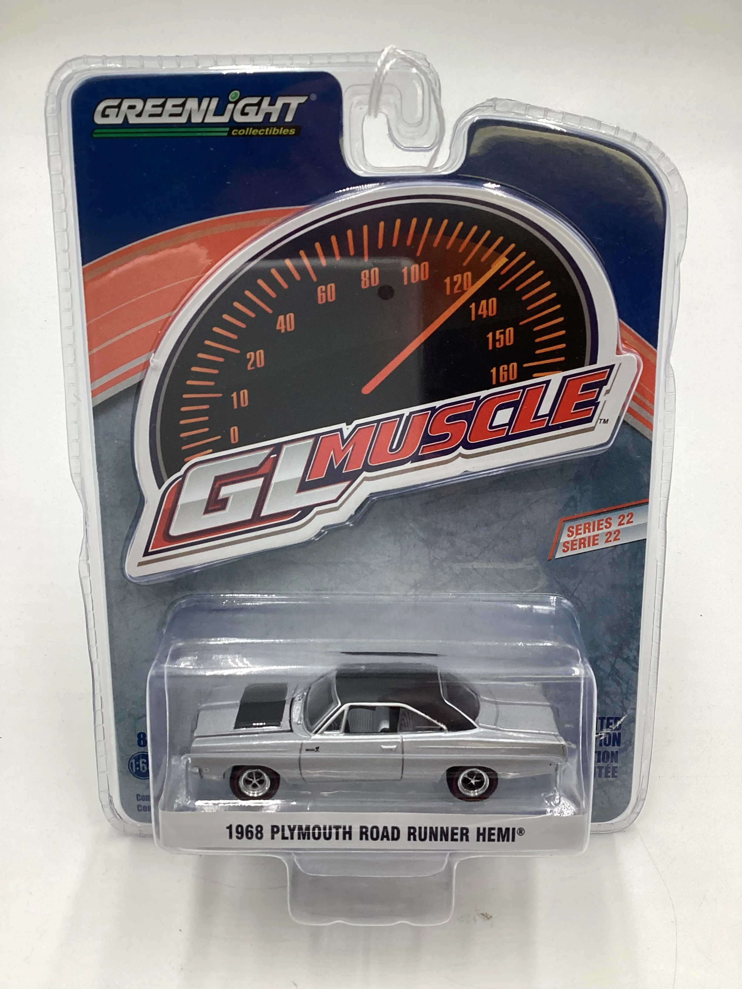 Greenlight GL Muscle Series Series 22 1968 Plymouth Road Runner Hemi Silver 178E - Image 2