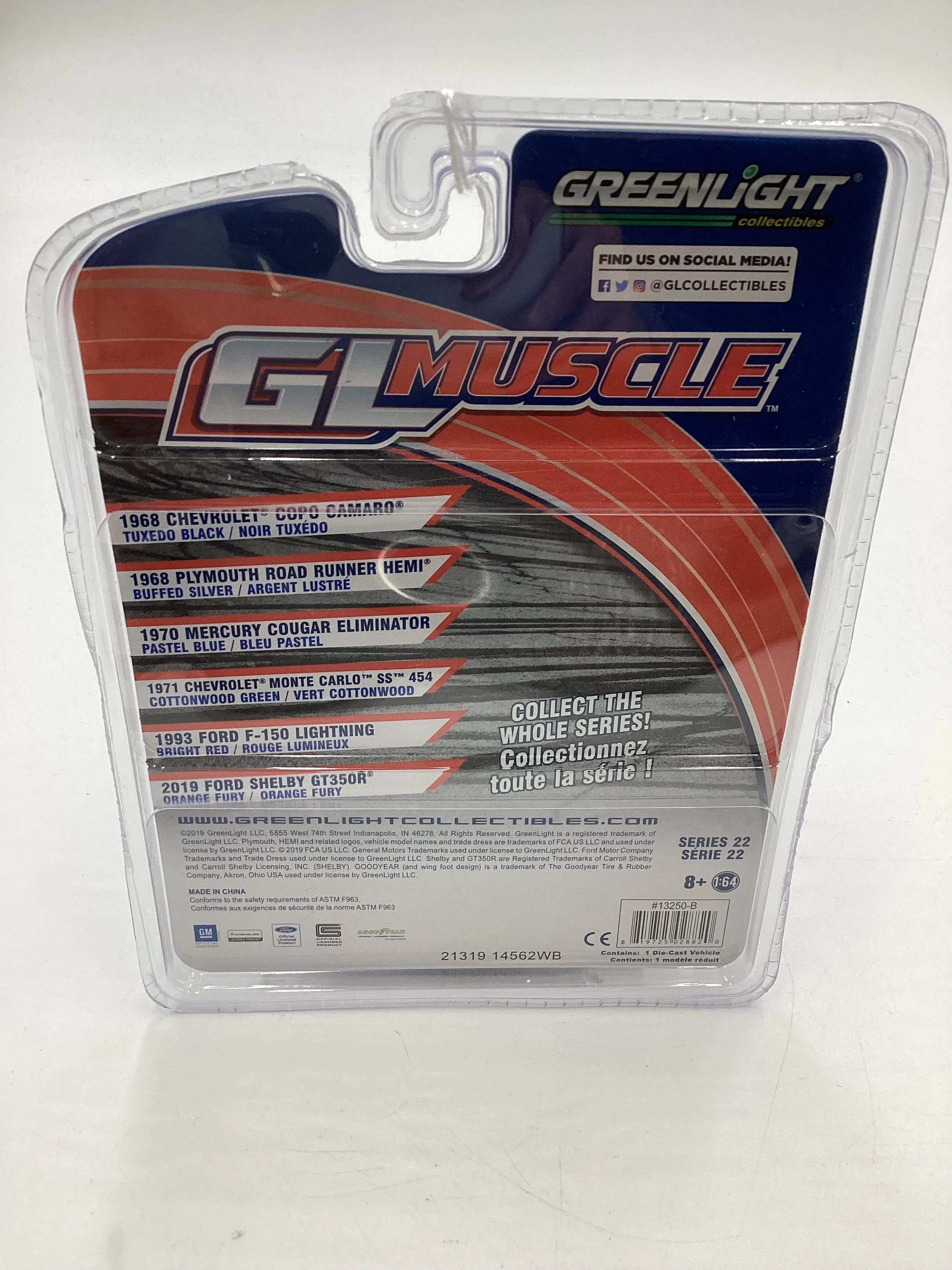 Greenlight GL Muscle Series Series 22 1968 Plymouth Road Runner Hemi Silver 178E - Image 8