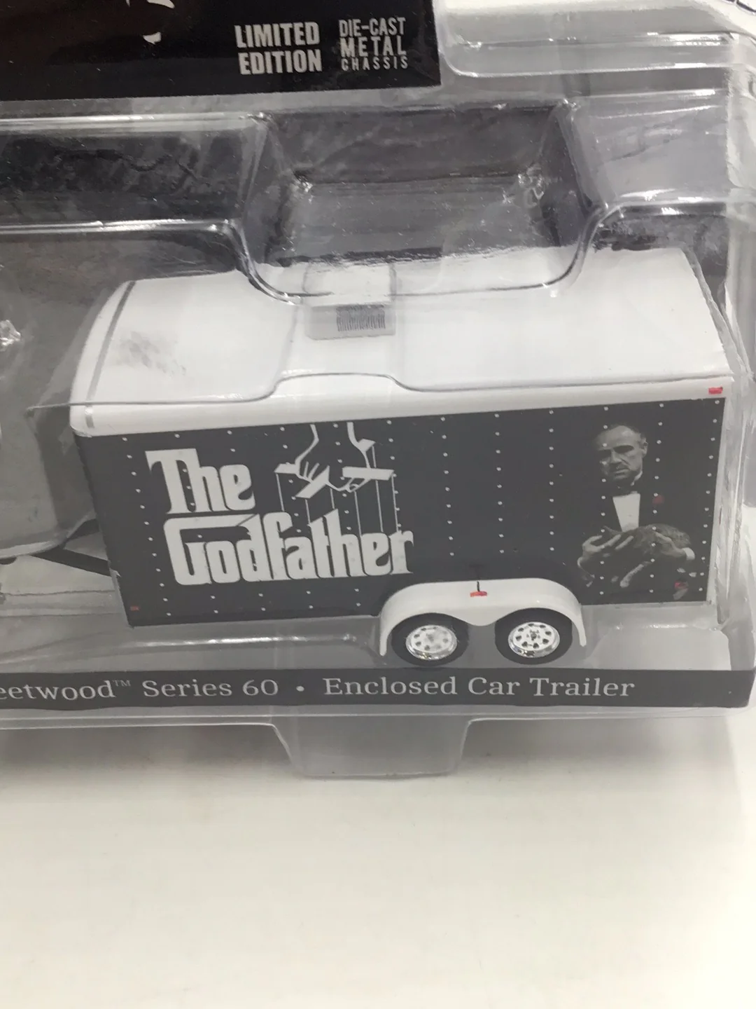 Greenlight Hollywood series Hitch and Tow The Godfather 1972 Chevrolet C10 + 1953 Cadillac Fleetwood Series 60 + Enclosed Trailer 181H - Image 3