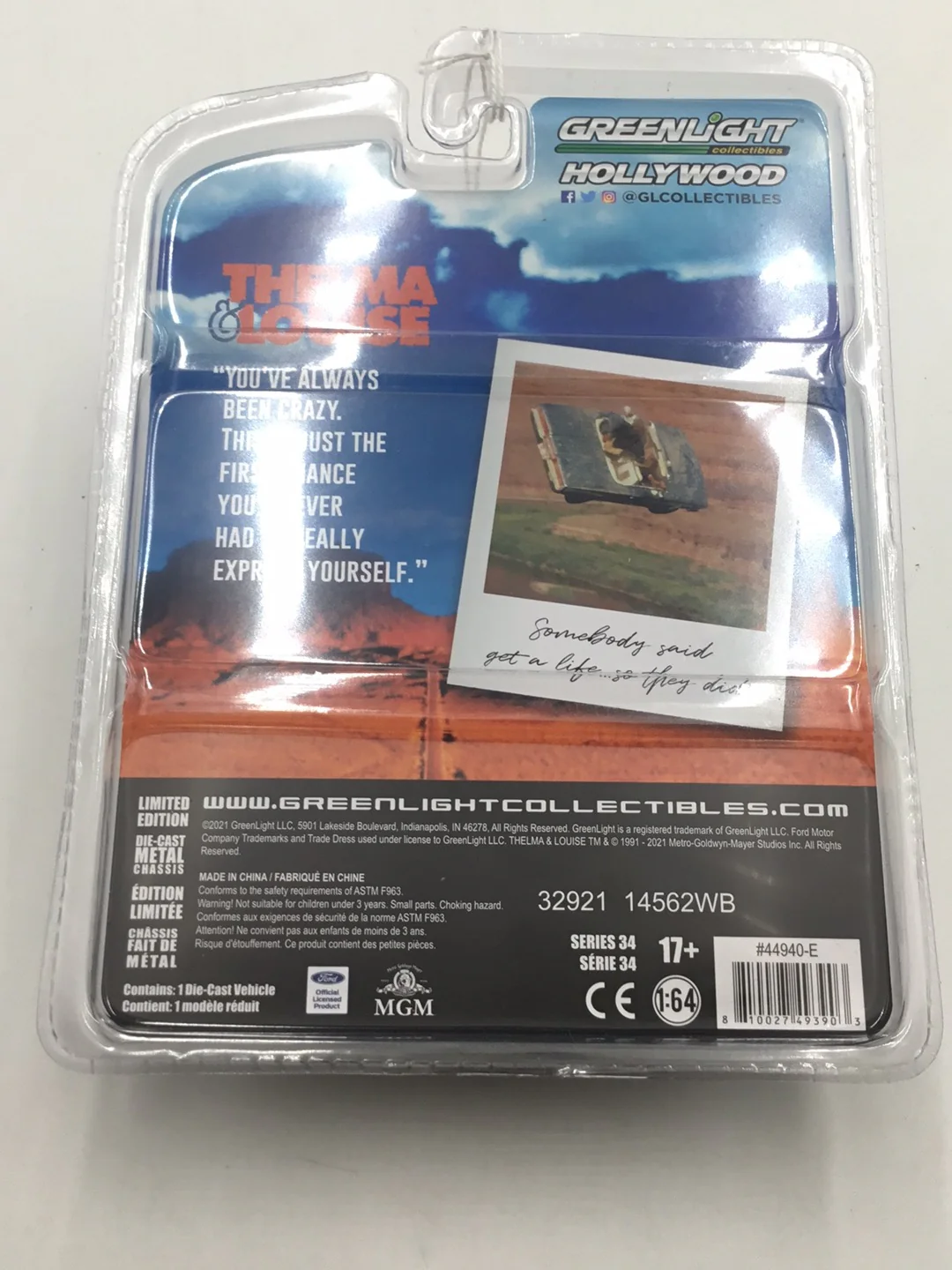 Greenlight Hollywood Thelma and Louise 1966 Ford Thunderbird green machine CHASE - Image 7