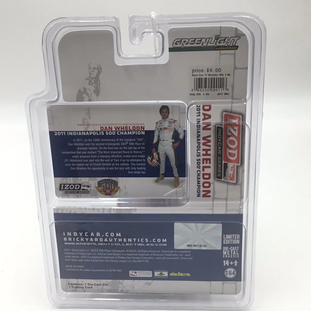 Greenlight izod Indy car series Dan Wheldon Indianapolis 500 1/64 vhtf - Image 5
