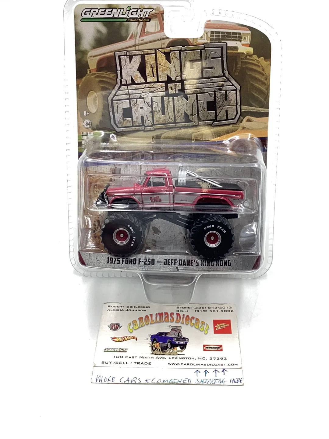 Greenlight Kings of crunch 1975 Ford F-250 Jeff Danes King Kong