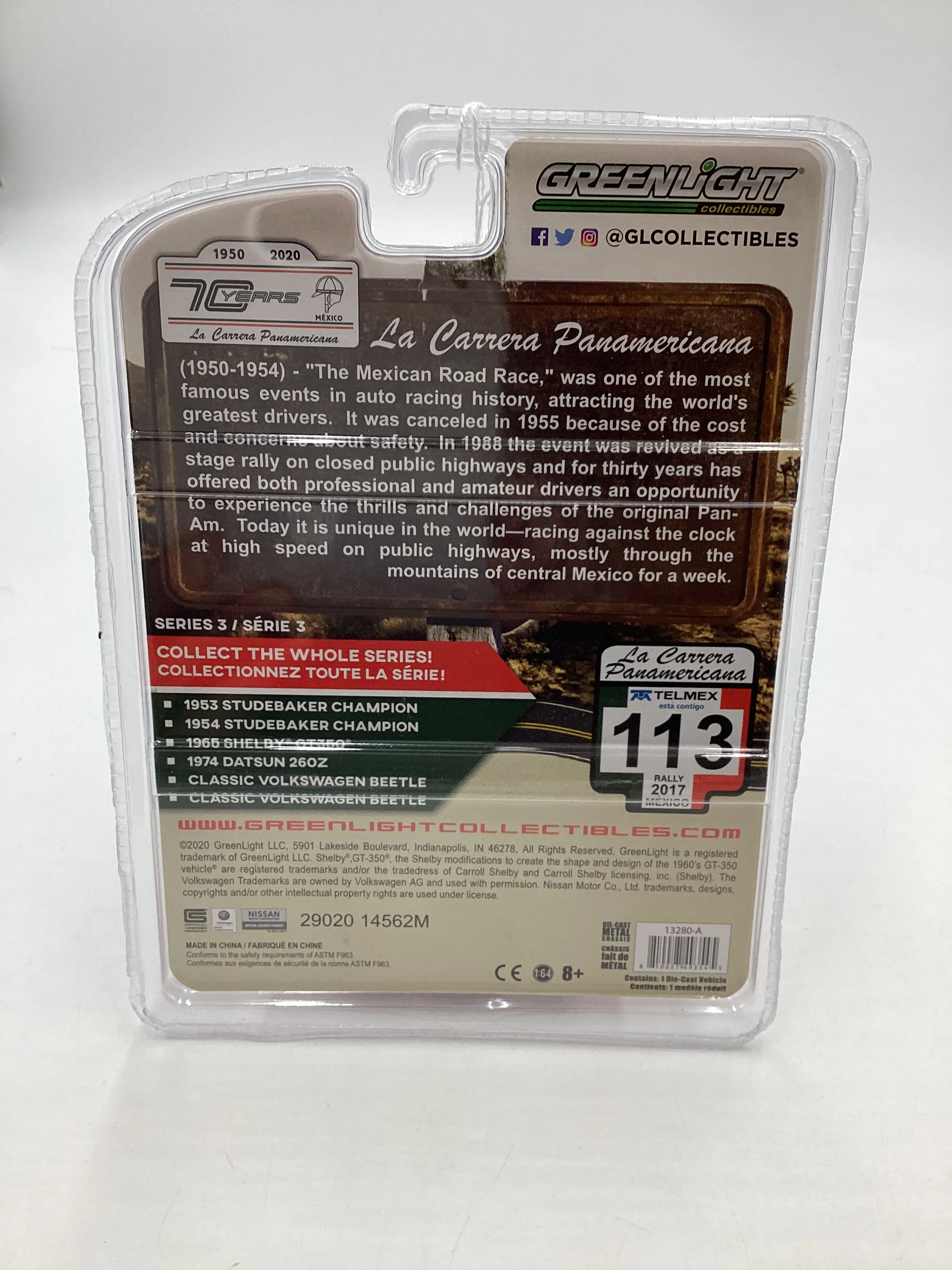 Greenlight La Carrera Panamericana #113 Black Studebaker Champion 178B - Image 6