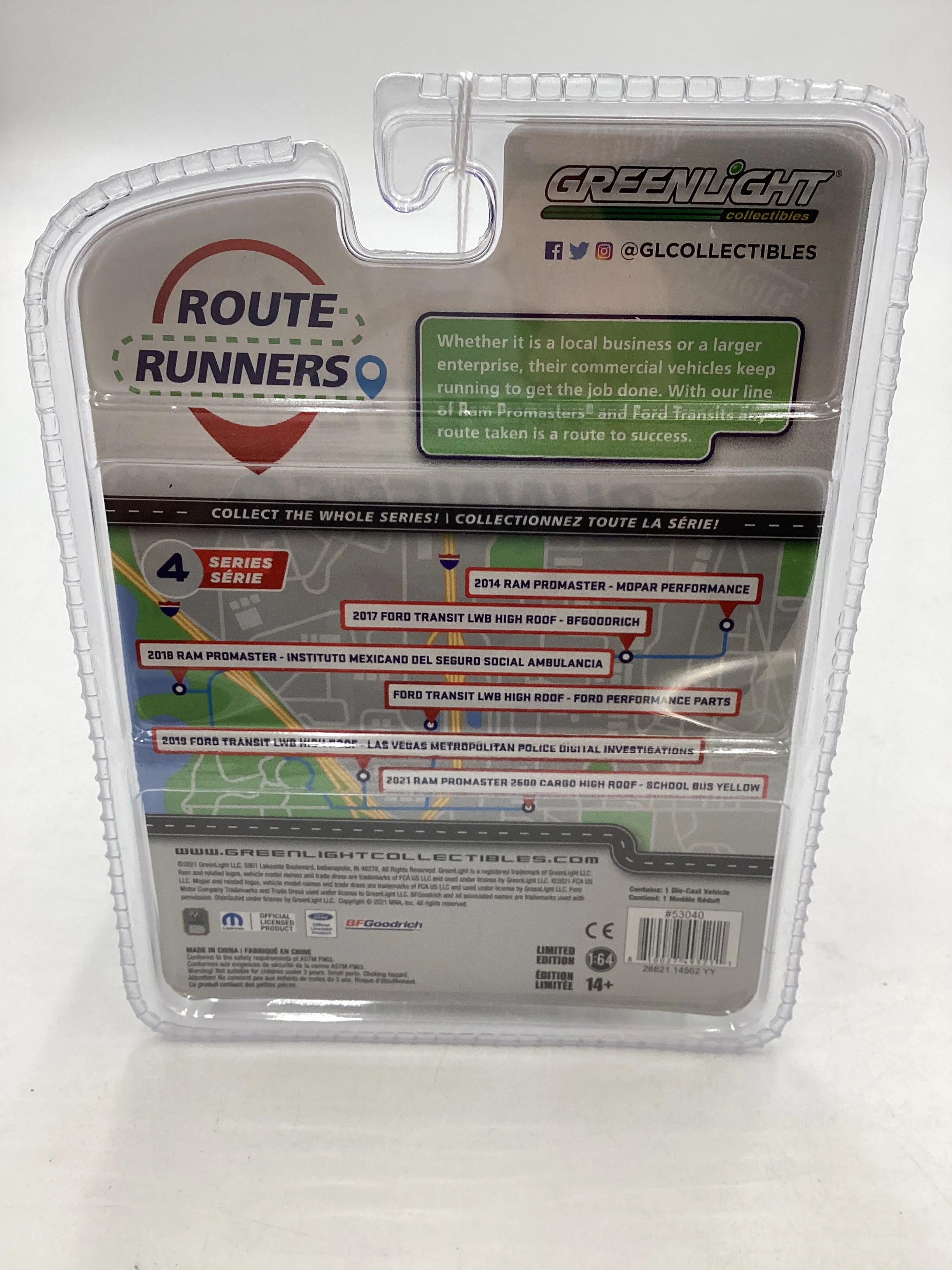 Greenlight Route Runners CHASE Series 4 2019 Ford Transit LBW High Roof Ford Performance Parts - Image 8
